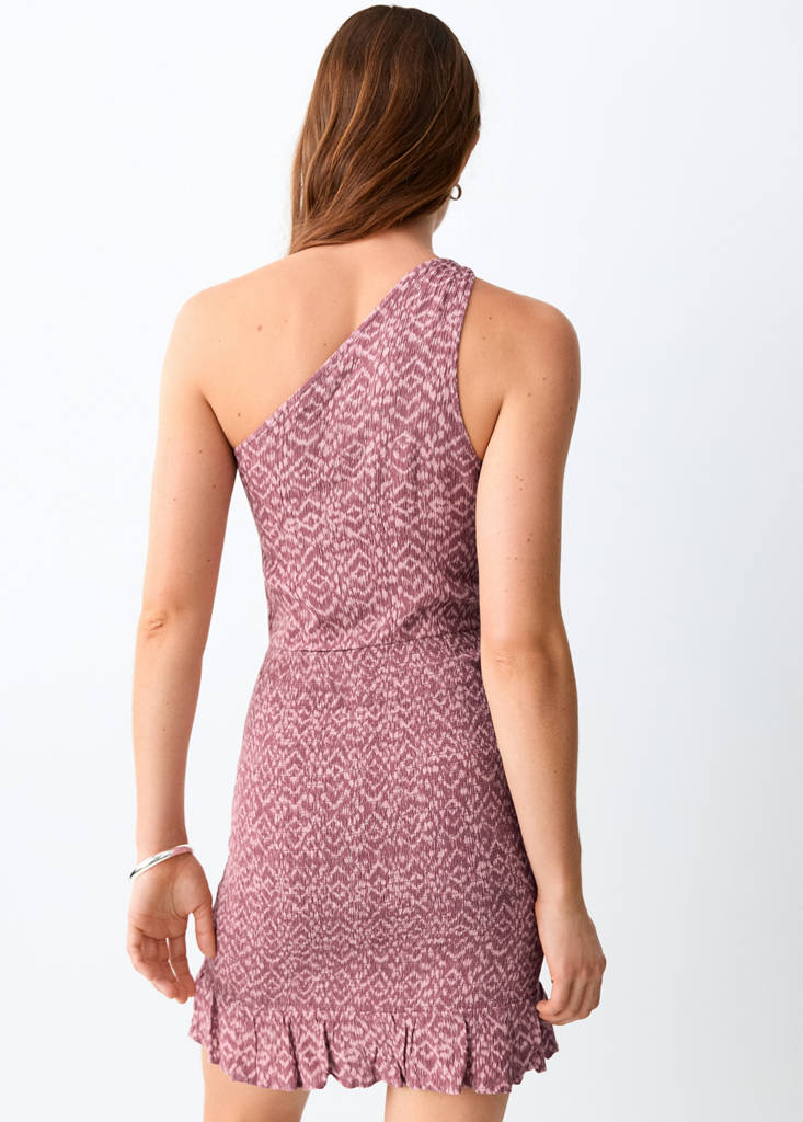 Printed asymmetrical dress — Pastel Pink