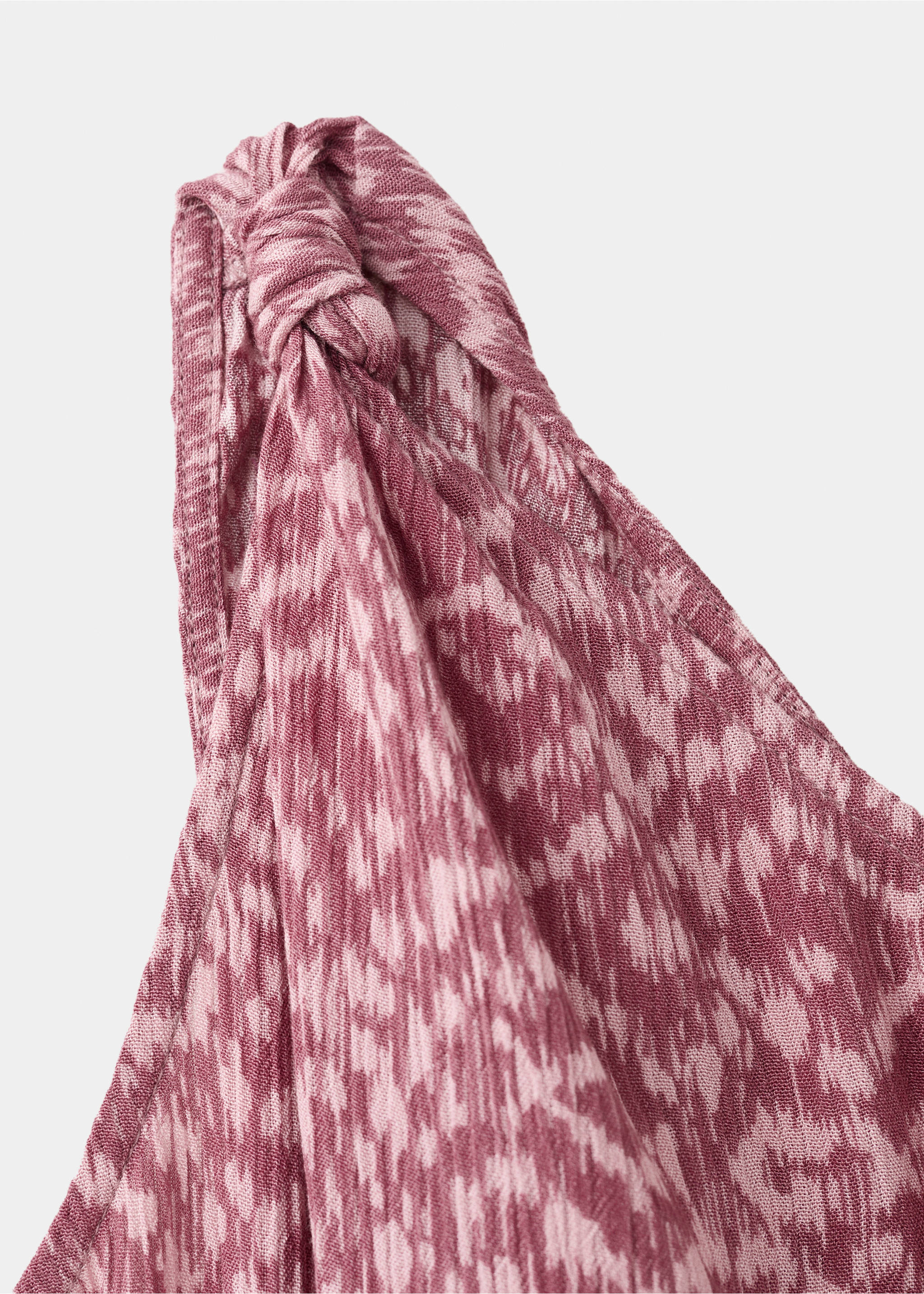 Printed asymmetrical dress - Details of the article 8, Pastel Pink. Ref: 27057900-00.
