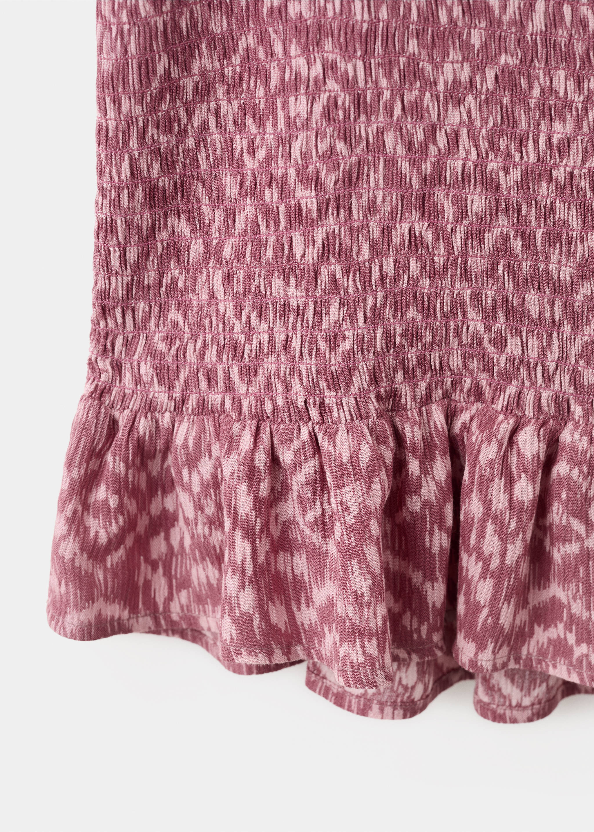 Printed asymmetrical dress - Details of the article 0, Pastel Pink. Ref: 27057900-00.