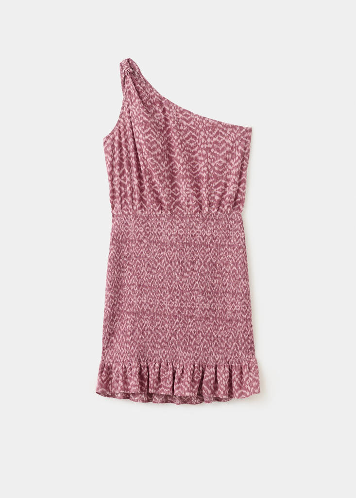 Printed asymmetrical dress — Pastel Pink