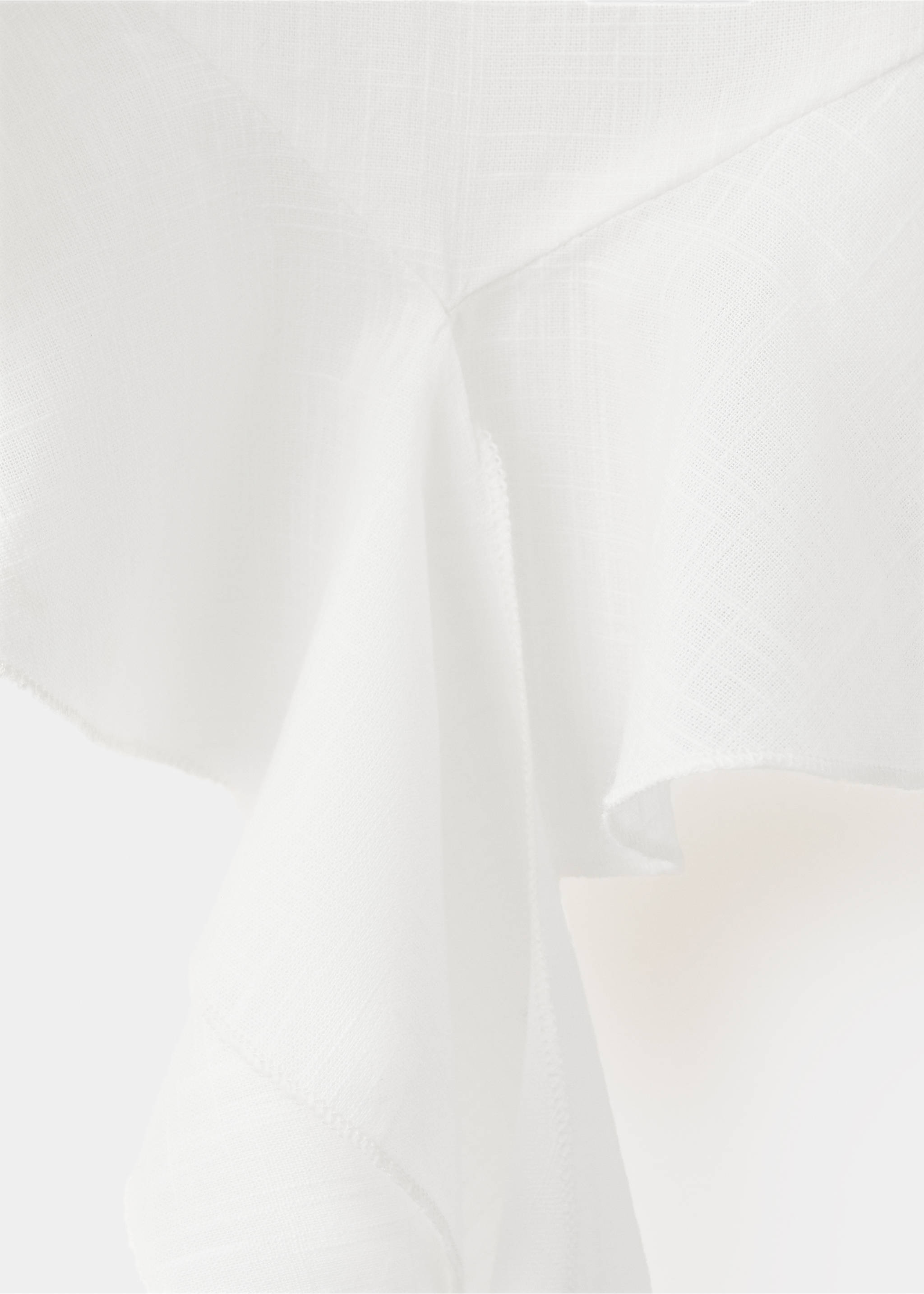 Ruffled top - Details of the article 0, Off White. Ref: 27057901-00.