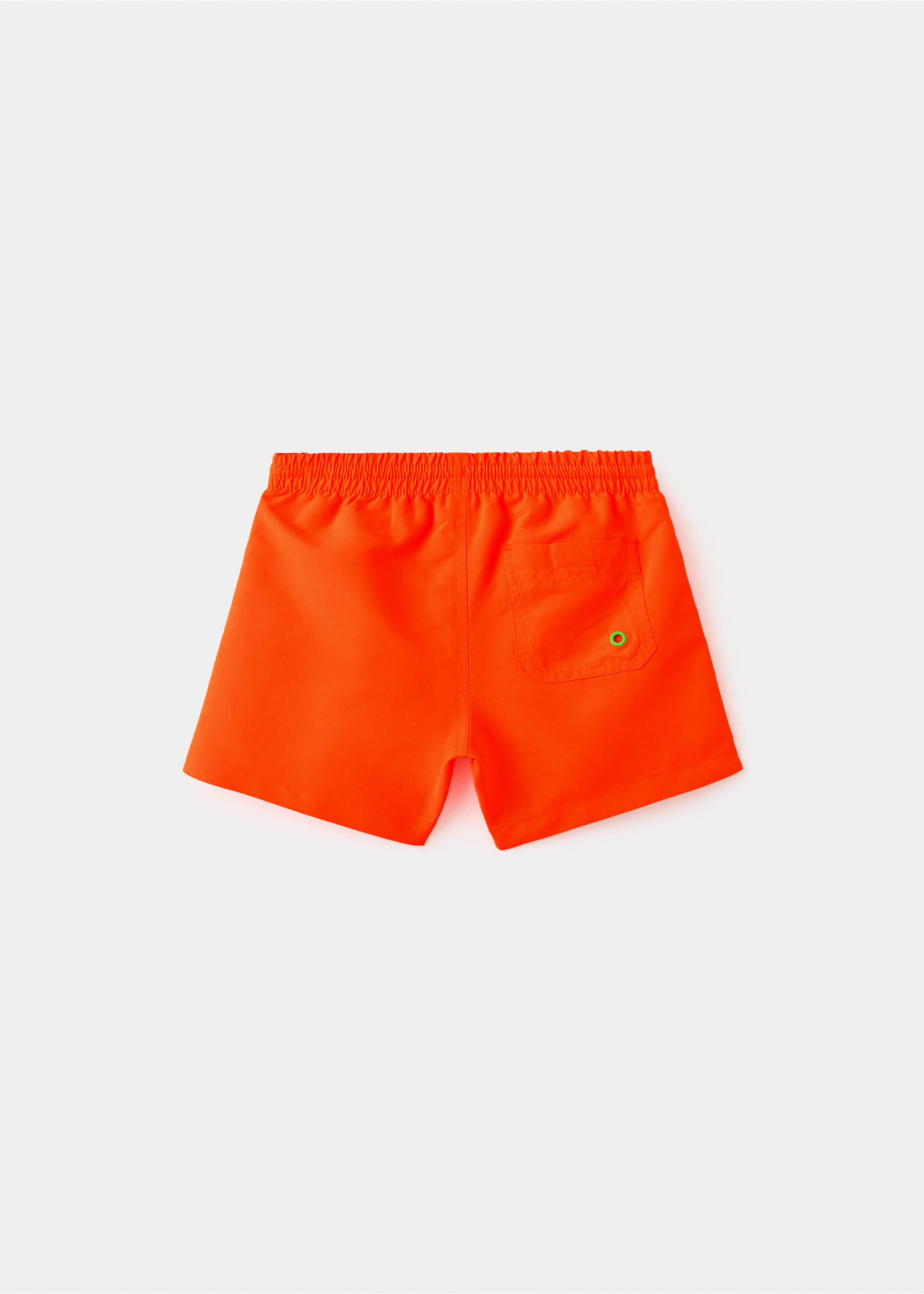 Contrast drawstring swim shorts - Reverse of the article, Neon Orange. Ref: 27057905-00.