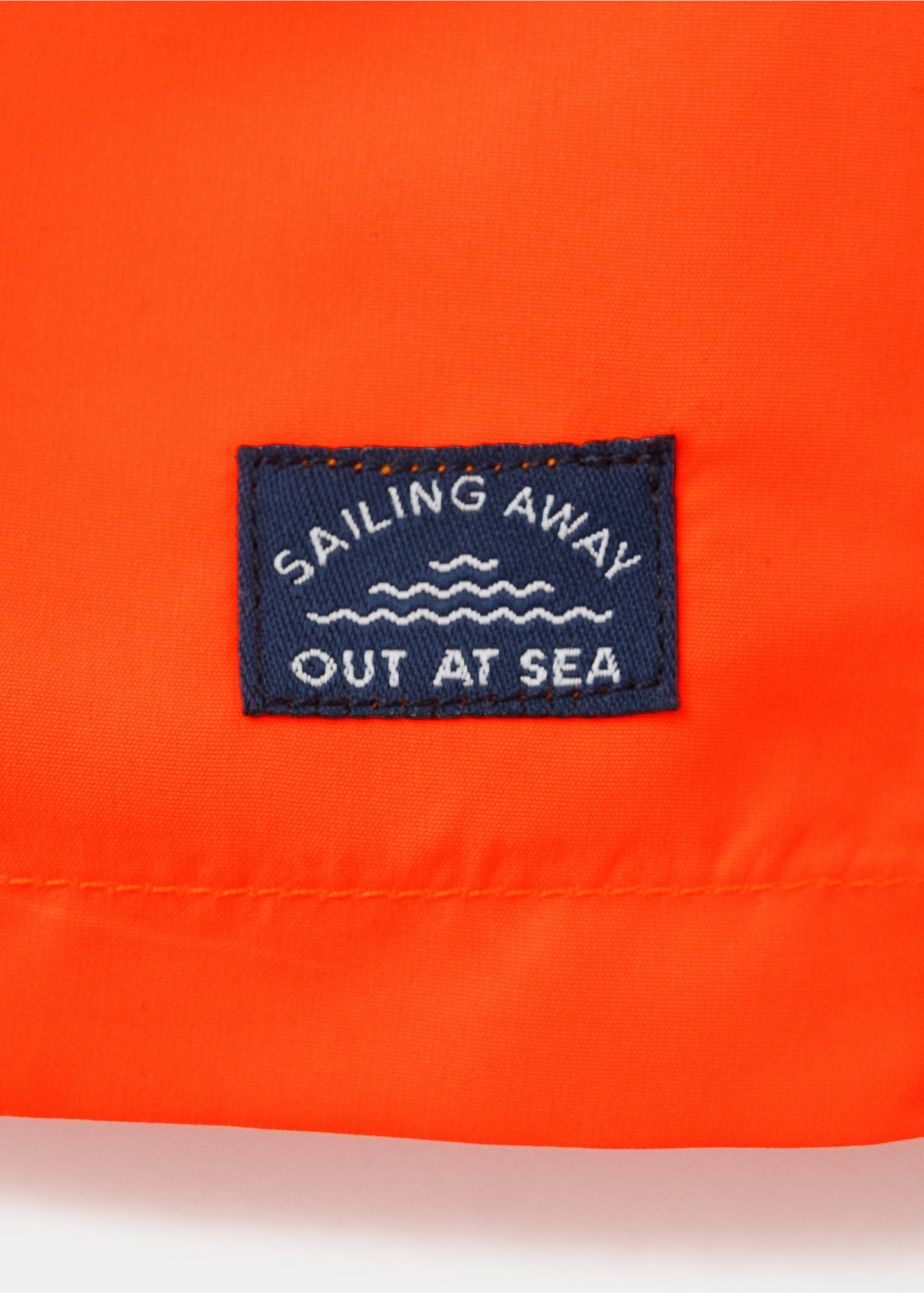 Contrast drawstring swim shorts - Details of the article 8, Neon Orange. Ref: 27057905-00.