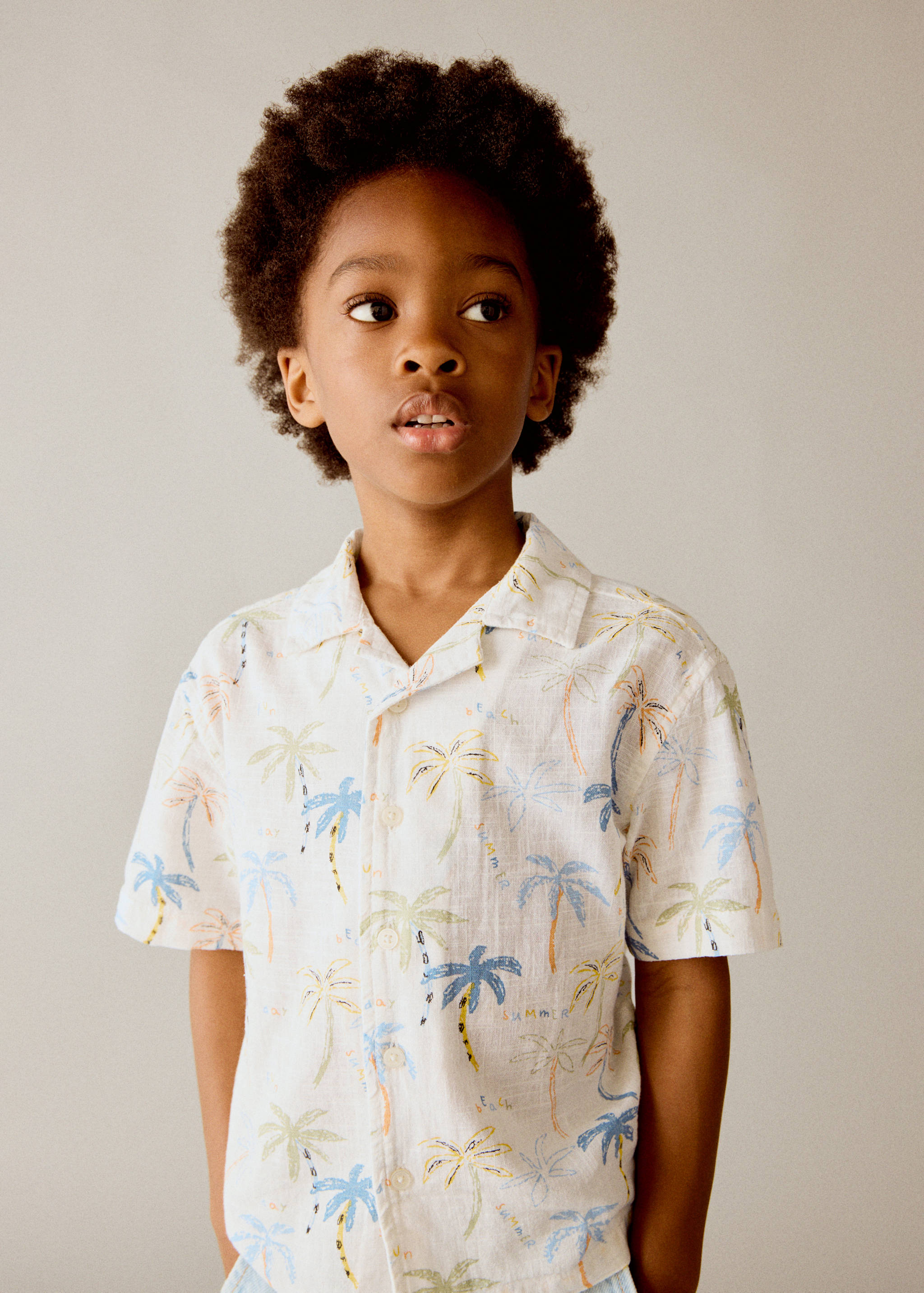 Palm trees design cotton shirt - Details of the article 1