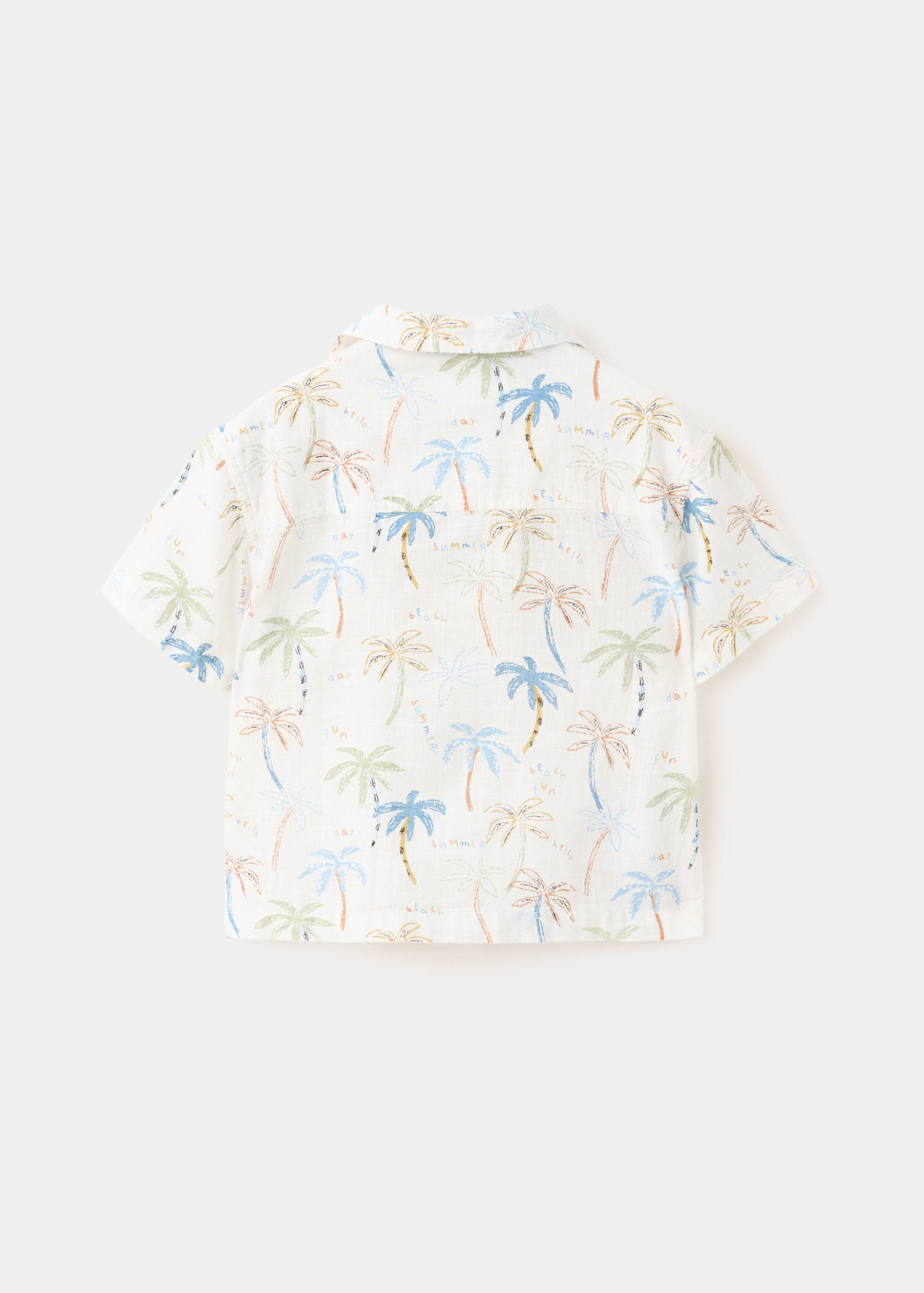 Palm trees design cotton shirt - Reverse of the article