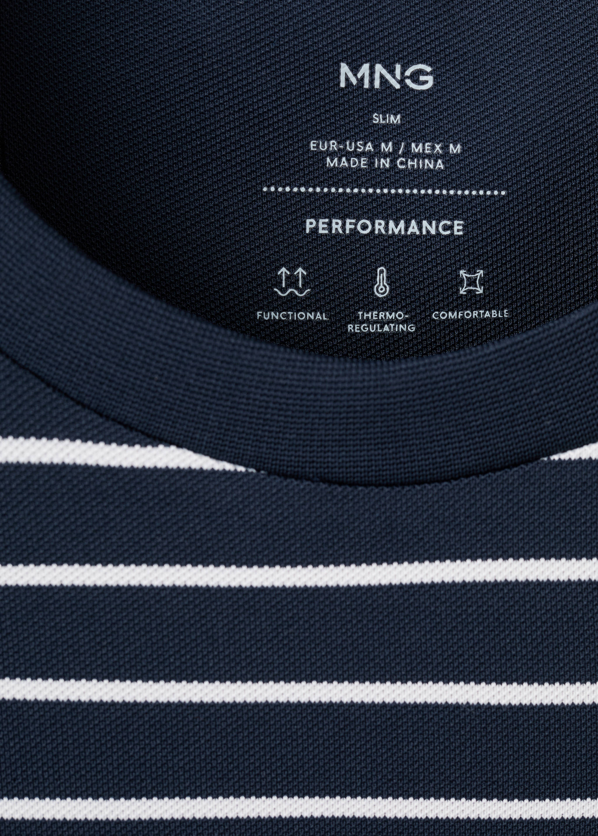 T-shirt slim-fit rayures COOLMAX® - Détail de l'article 8