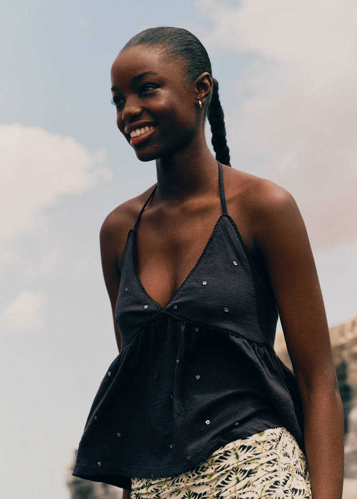 Open-back top — Charcoal