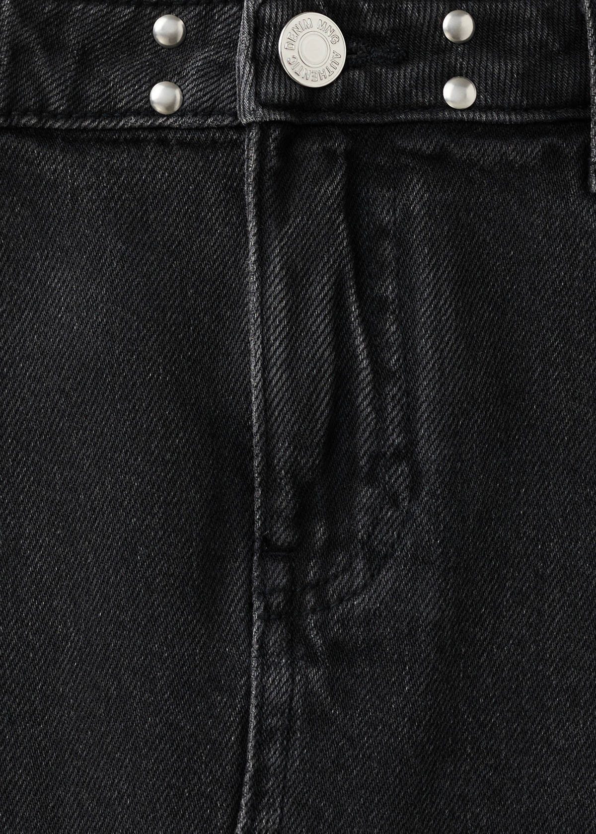 Studded denim skirt — Black denim