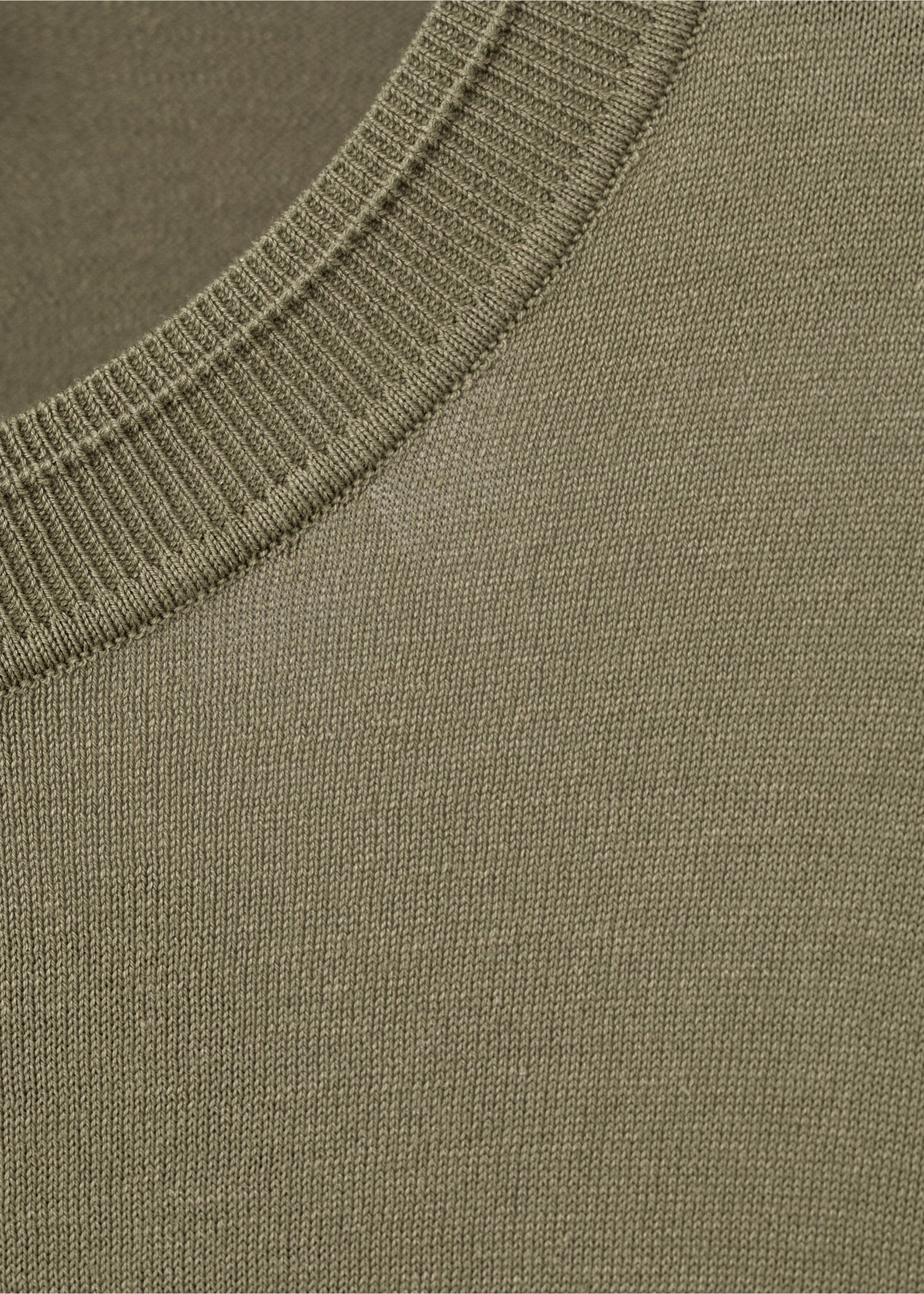 Pull-over maille fine coton - Détail de l'article 8, Kaki. Ref: 27057914-00.
