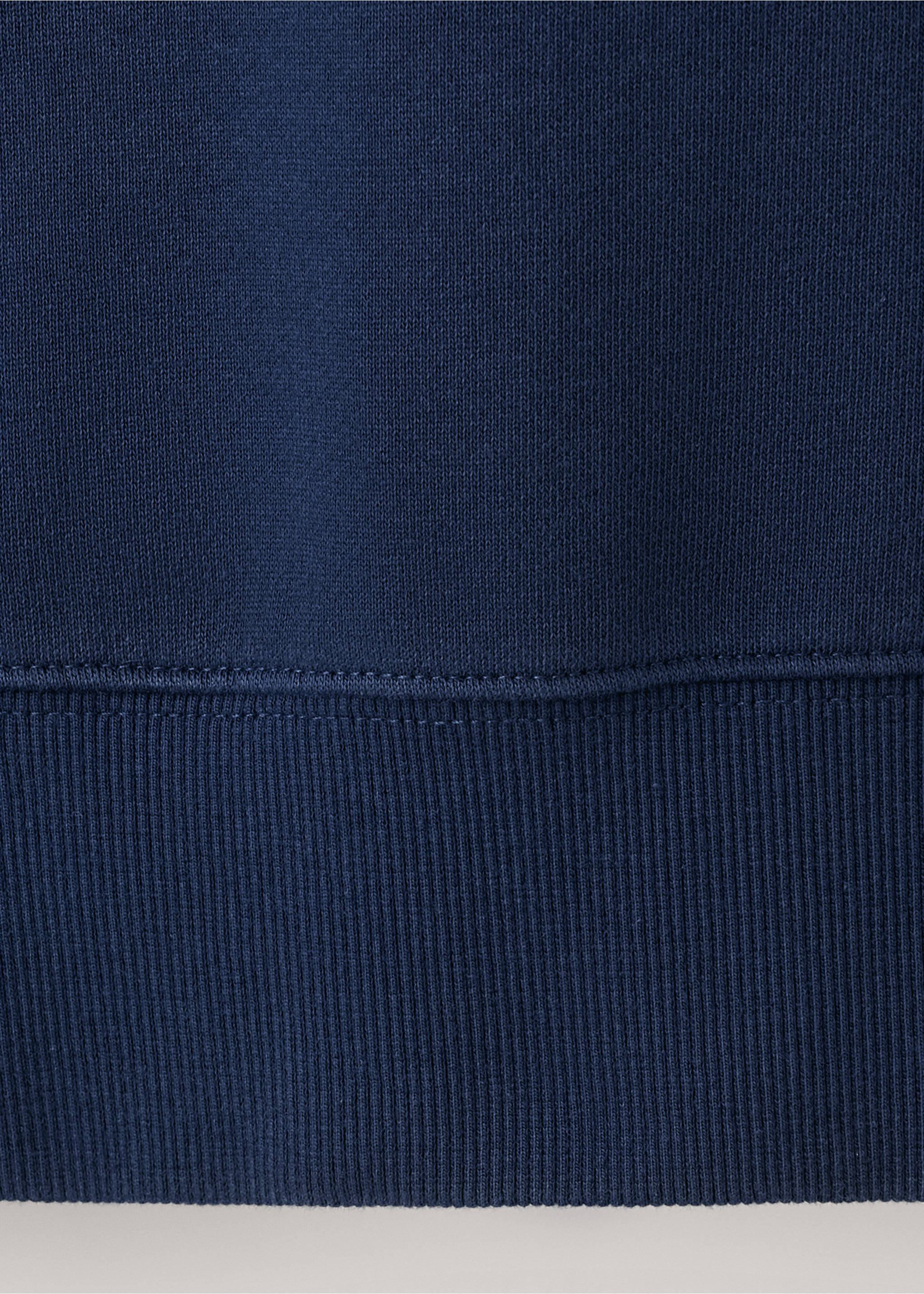 100% cotton hooded sweatshirt text - Details of the article 0, Ink Blue. Ref: 27057915-00.