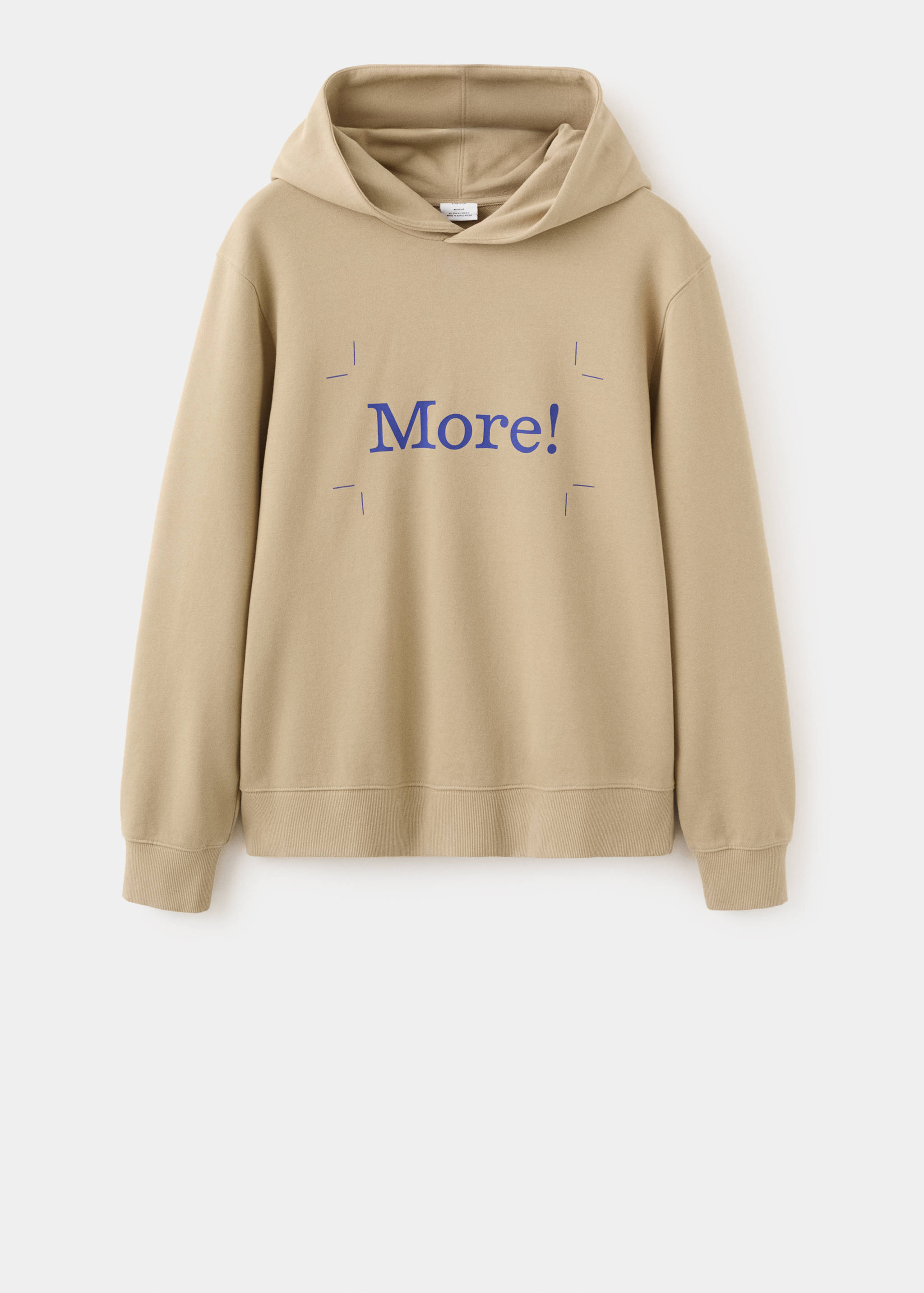 100% cotton hooded sweatshirt text - Article without model