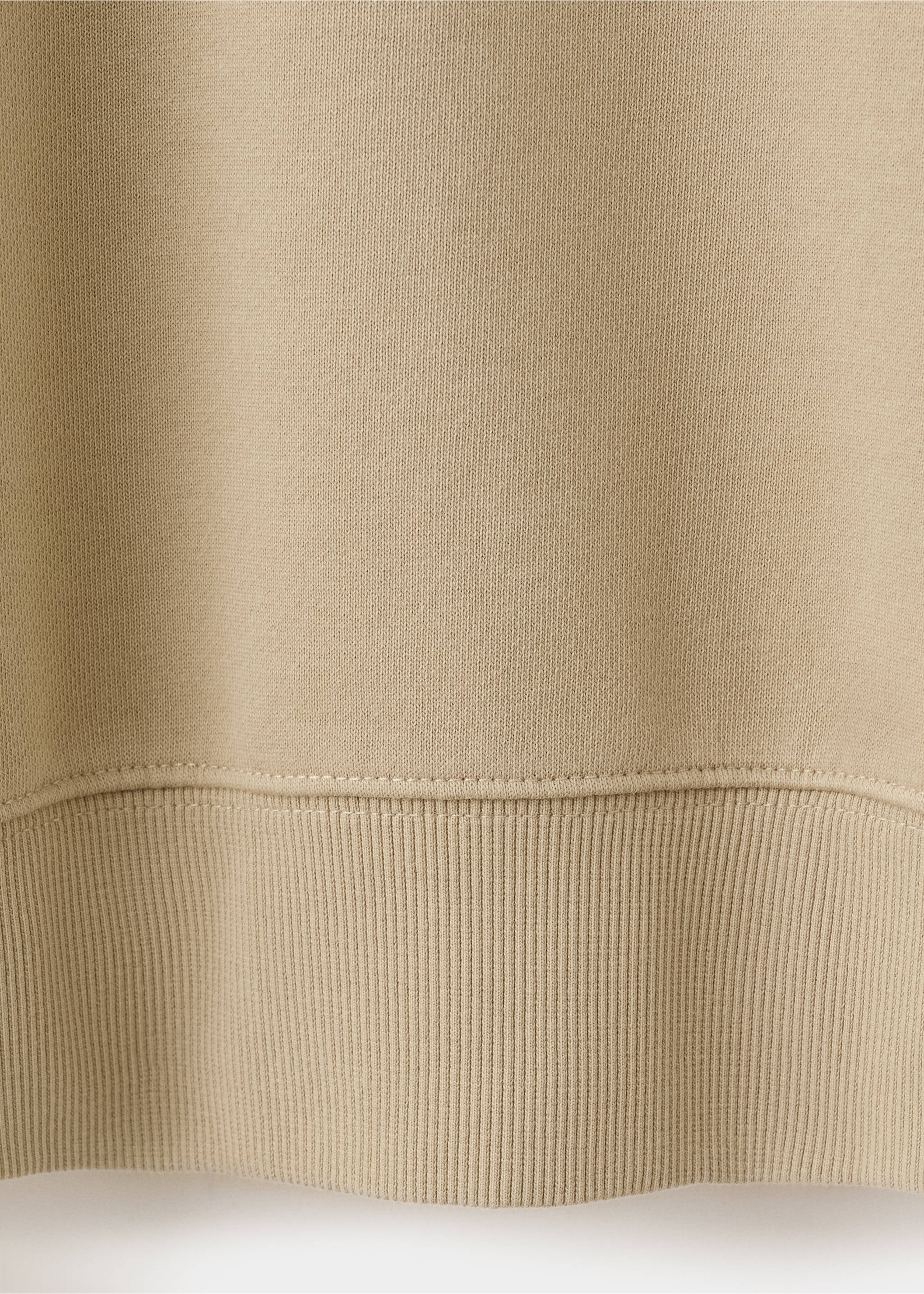 100% cotton hooded sweatshirt text - Details of the article 0, Beige. Ref: 27057916-00.