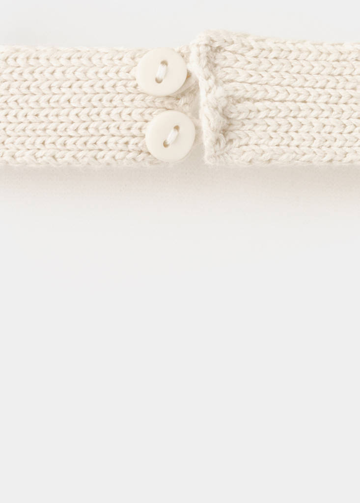 Halter-neck top with buttons — Beige