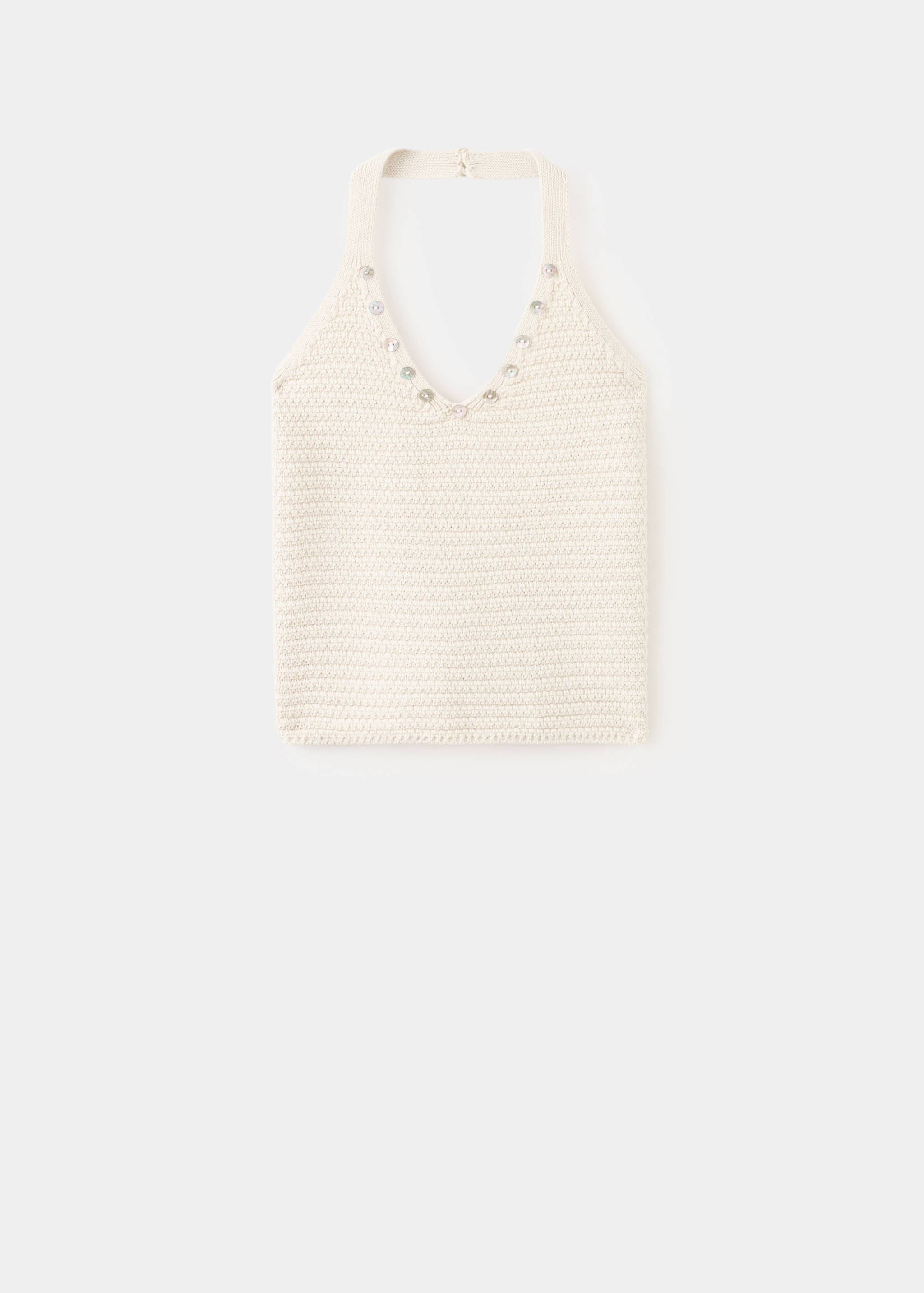 Halter-neck top with buttons - Article without model
