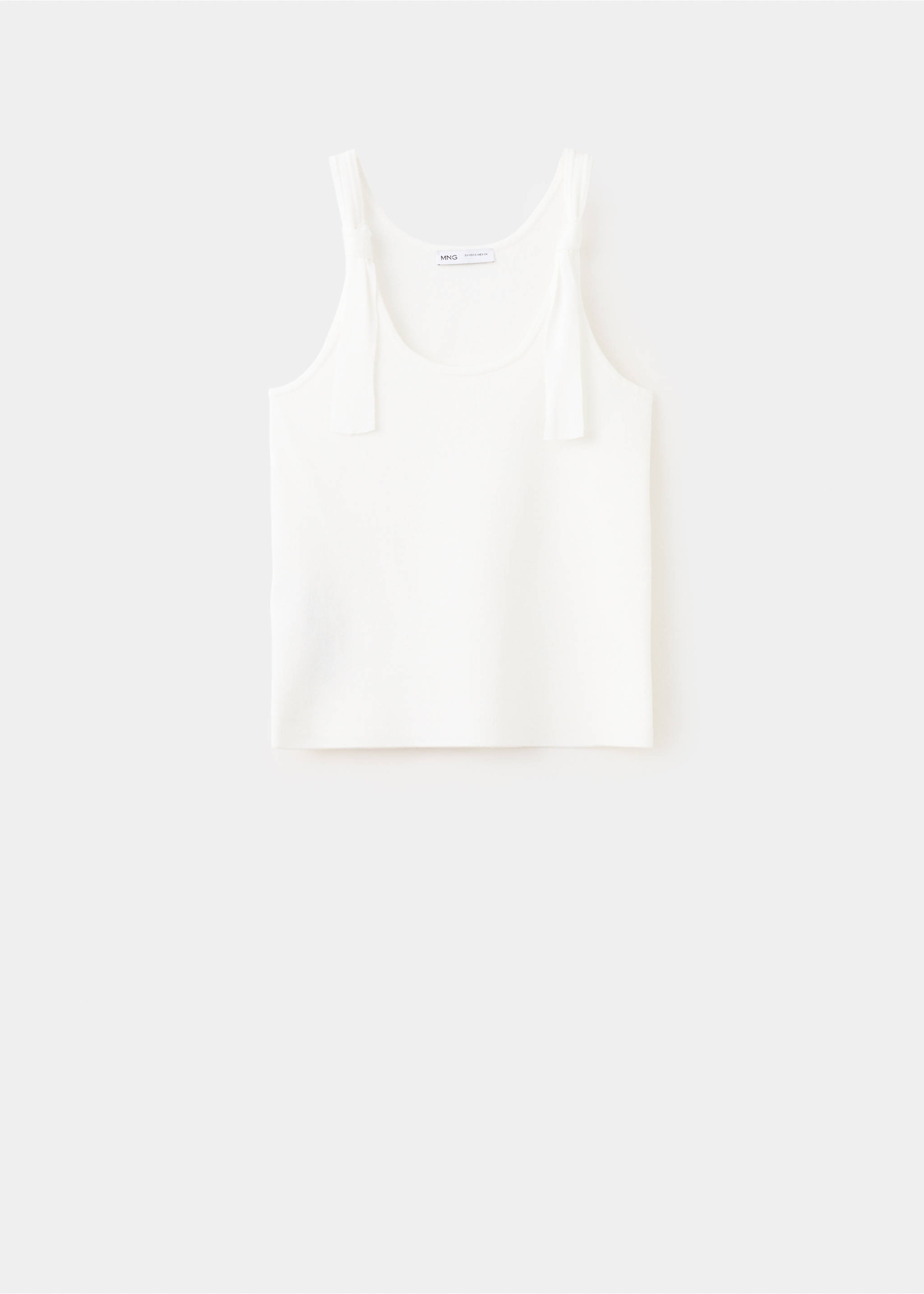 Top with knotted straps - Article without model, White. Ref: 27057918-00.