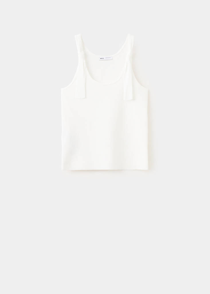 Top with knotted straps — White