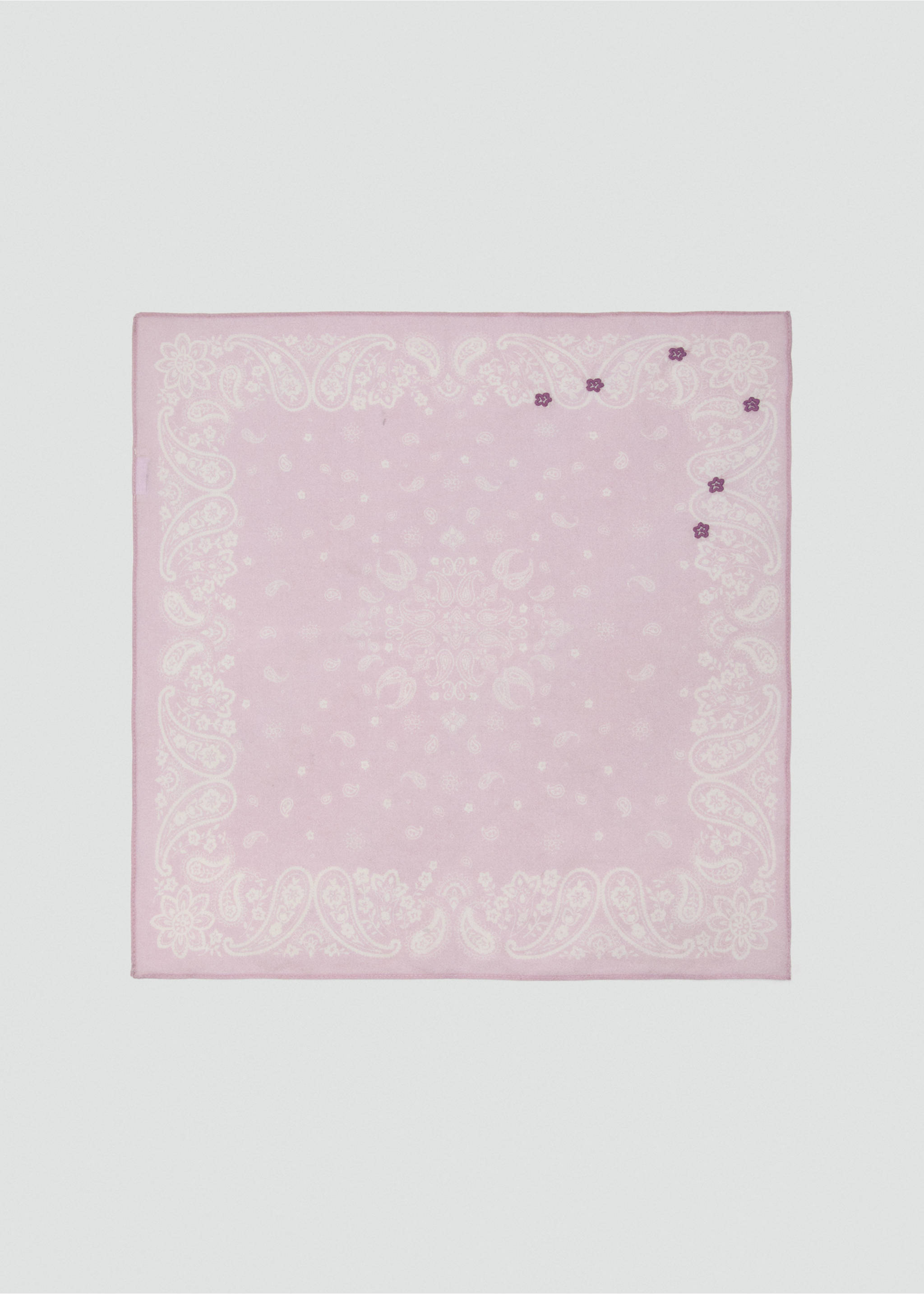 Paisley-print bandana scarf - Article without model, Light/Pastel Purple. Ref: 27057923-00.