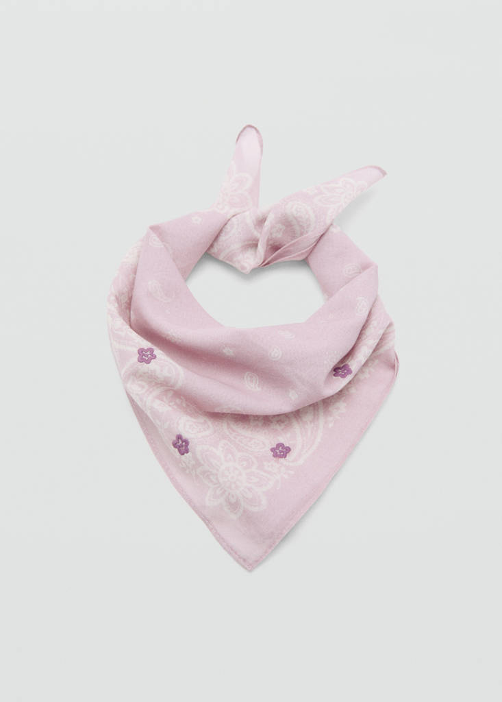 Paisley-print bandana scarf — Light/Pastel Purple