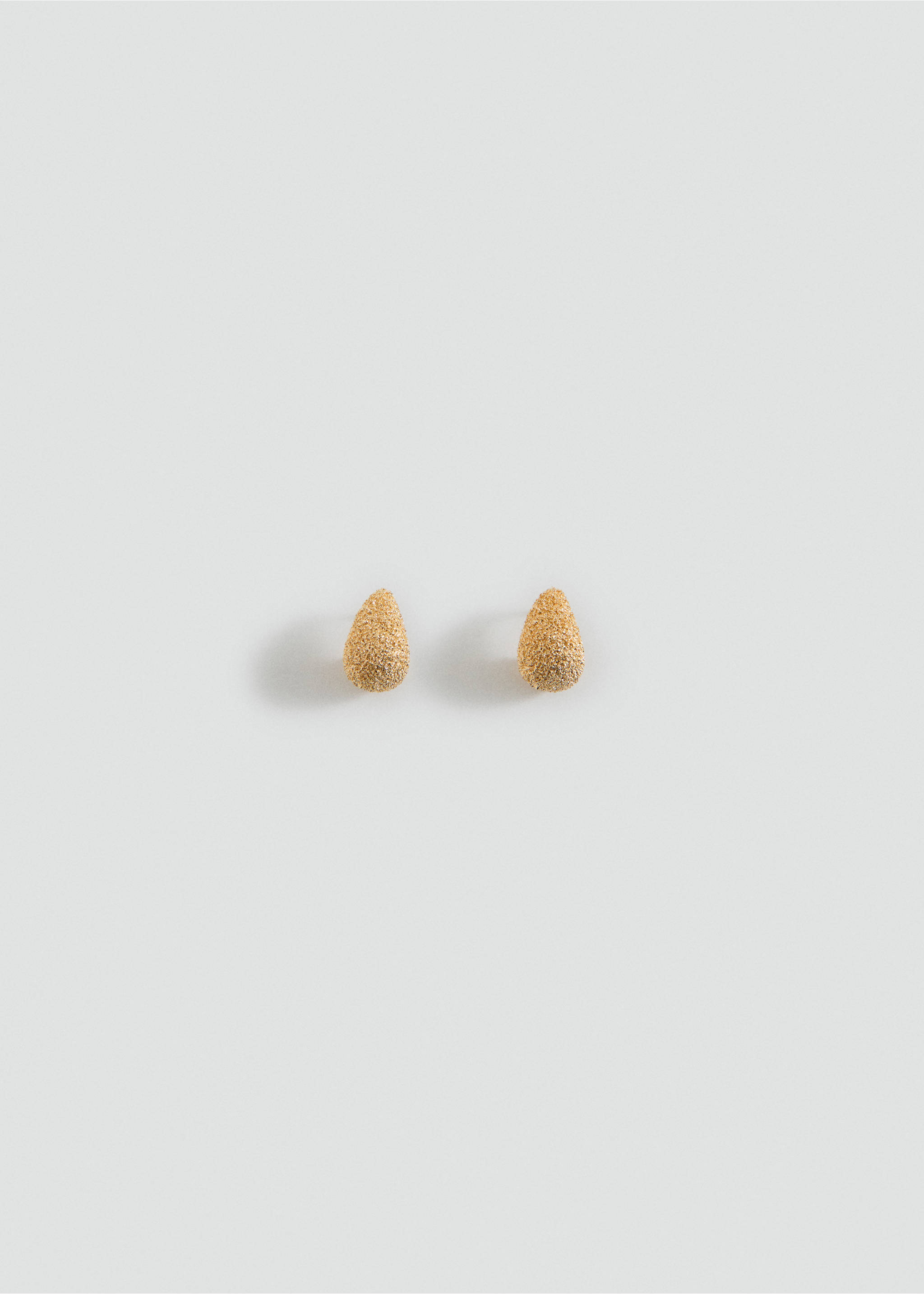 Textured drop earrings - Article without model, Gold. Ref: 27057928-00.