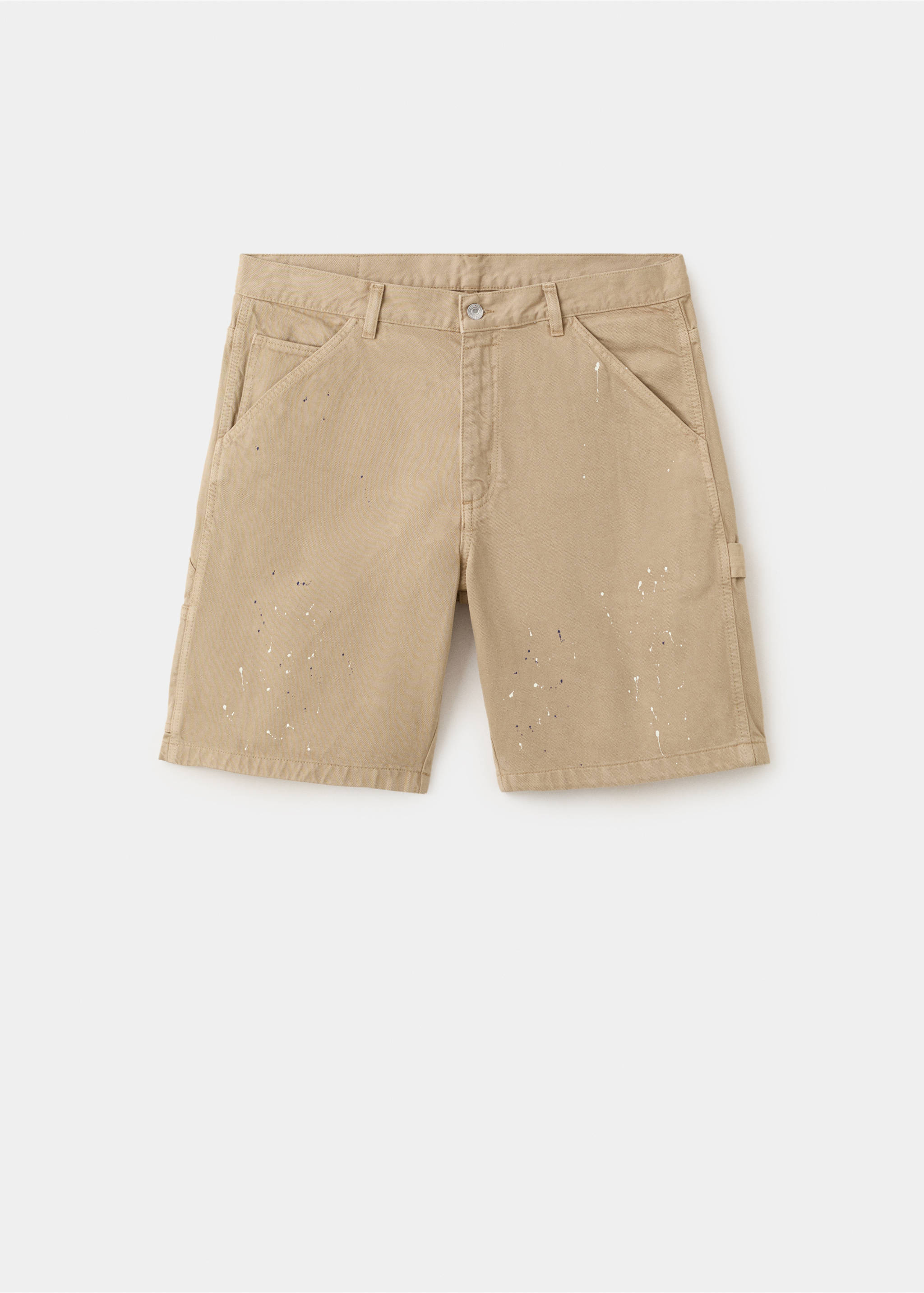 شورت جينز بقصة ريلاكسد فيت - منتج دون نموذج, بيج. Ref: 27057930-00.