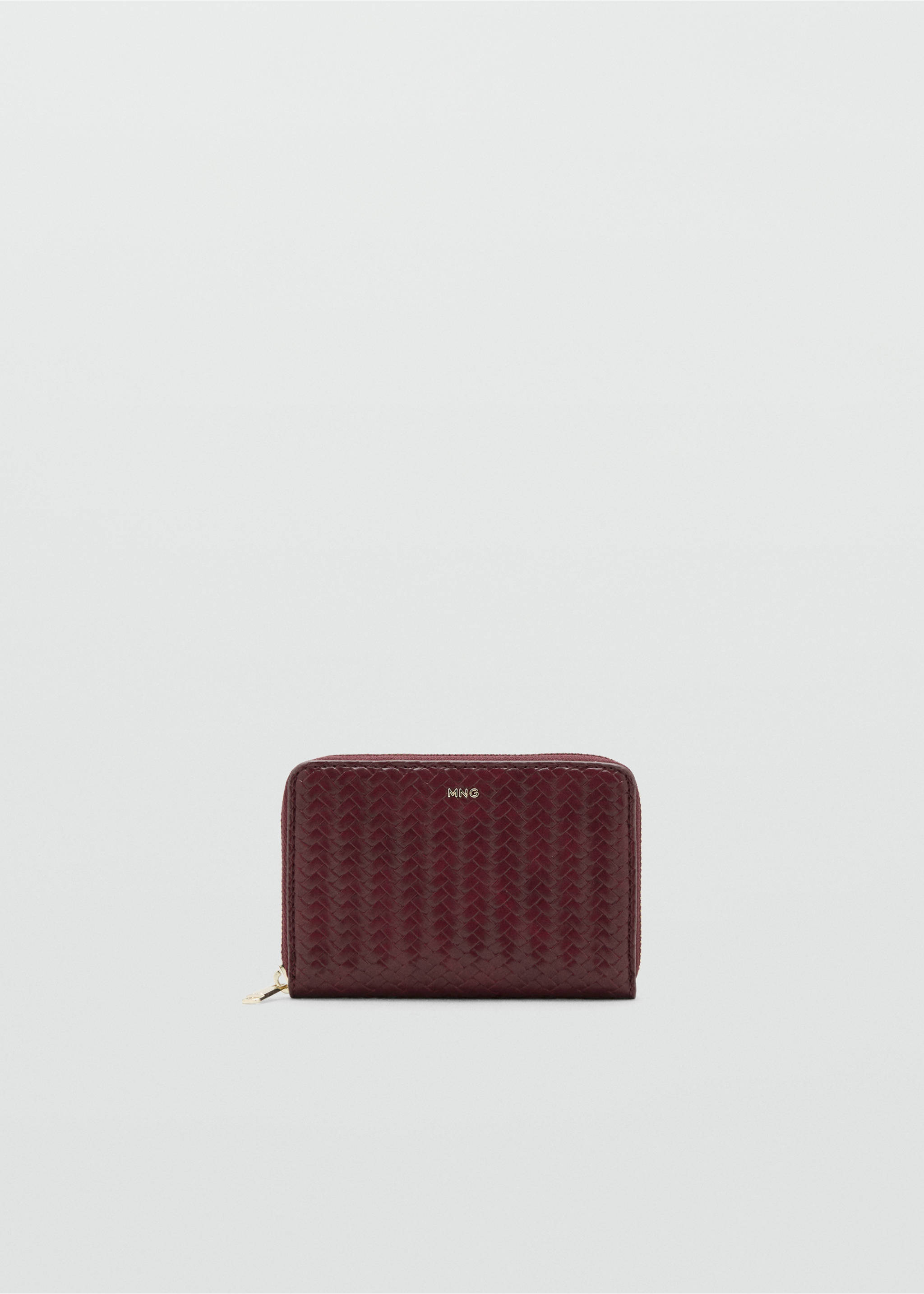 Medium braided wallet - Article without model, Burgundy. Ref: 27057933-00.