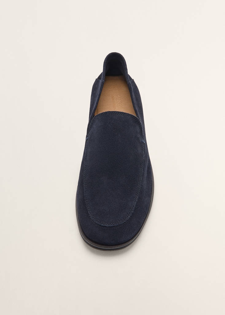 Suede leather loafers — Navy