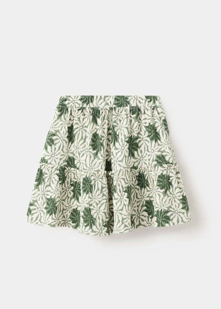 Floral print skirt — Green