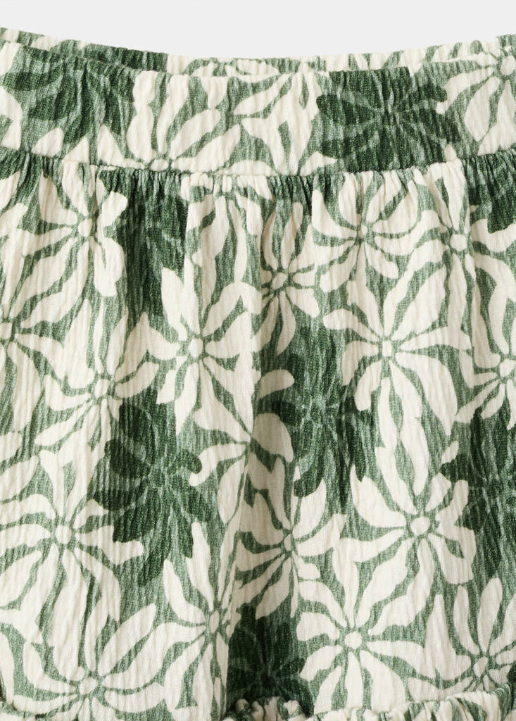 Floral print skirt — Green