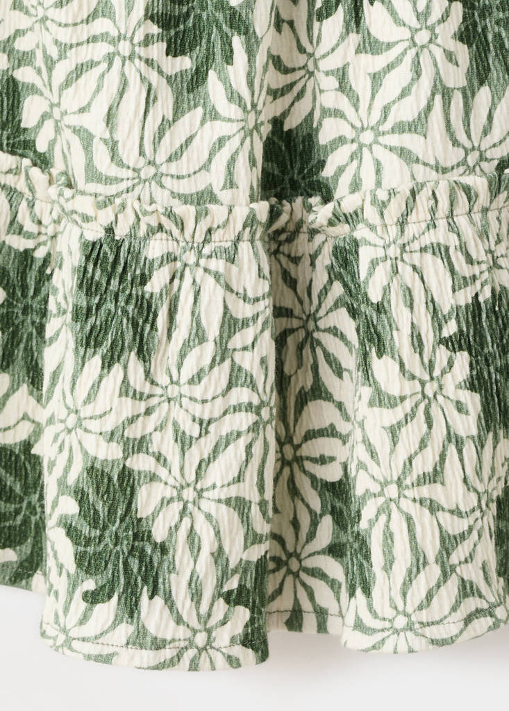 Floral print skirt — Green