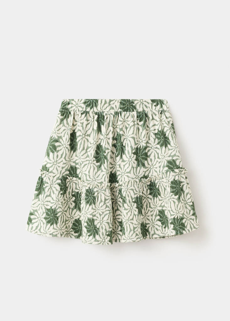 Floral print skirt — Green
