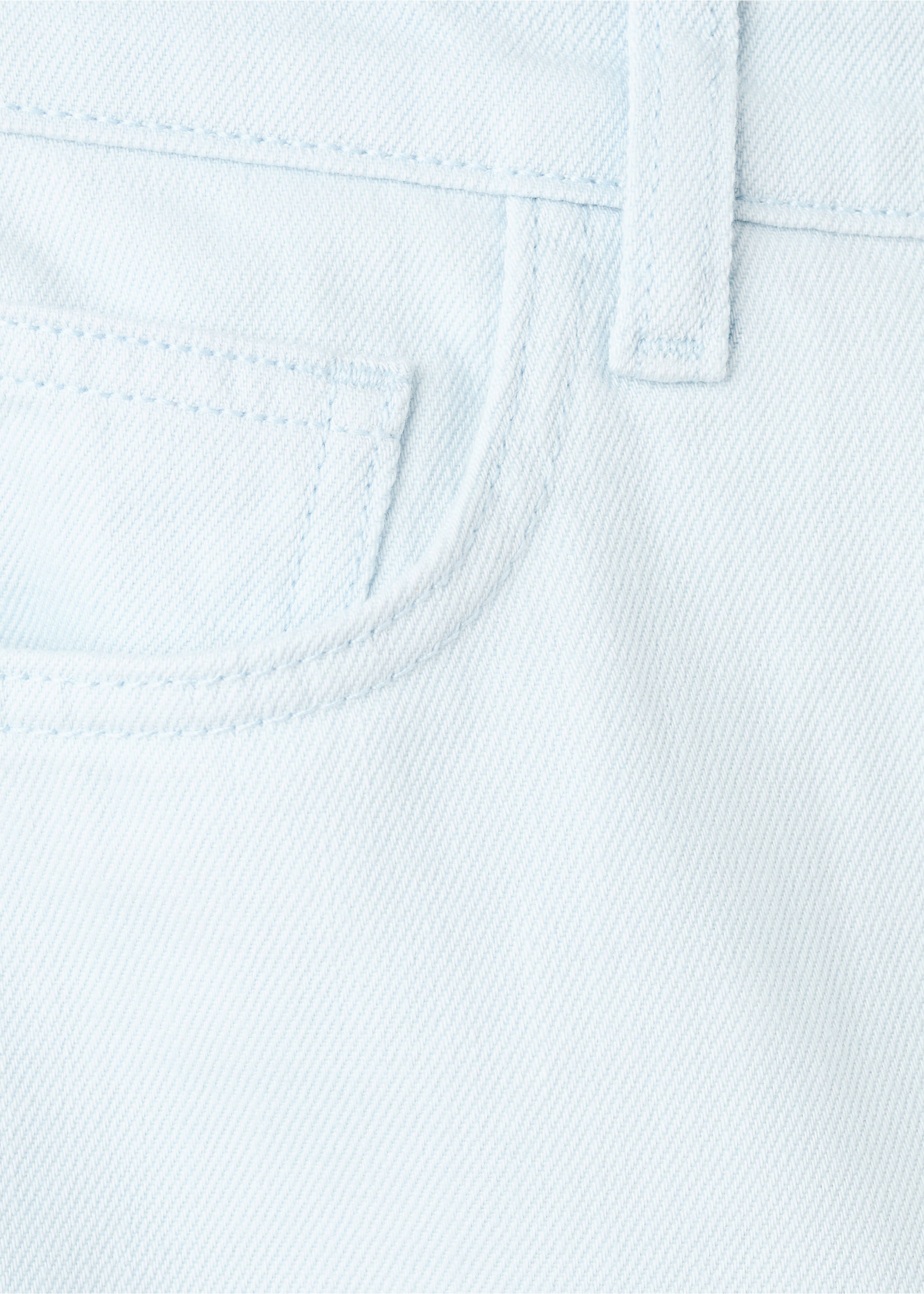 Wide leg mid-rise jeans - Details of the article 8, Sky Blue. Ref: 27057939-00.