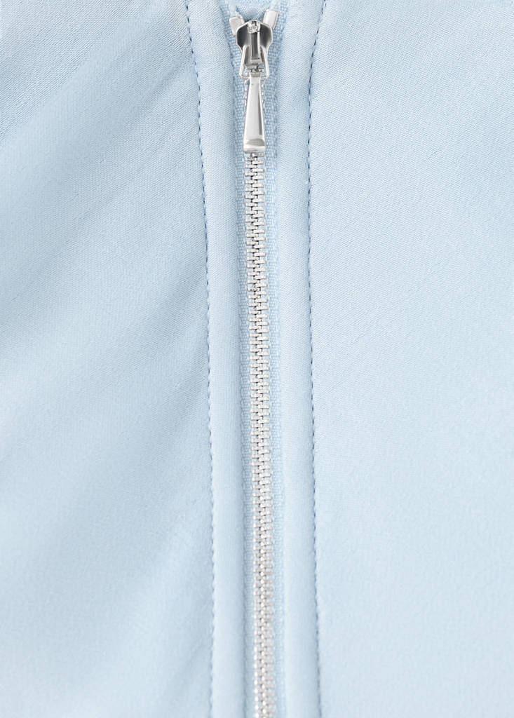Strapless top with ruffles — Sky Blue