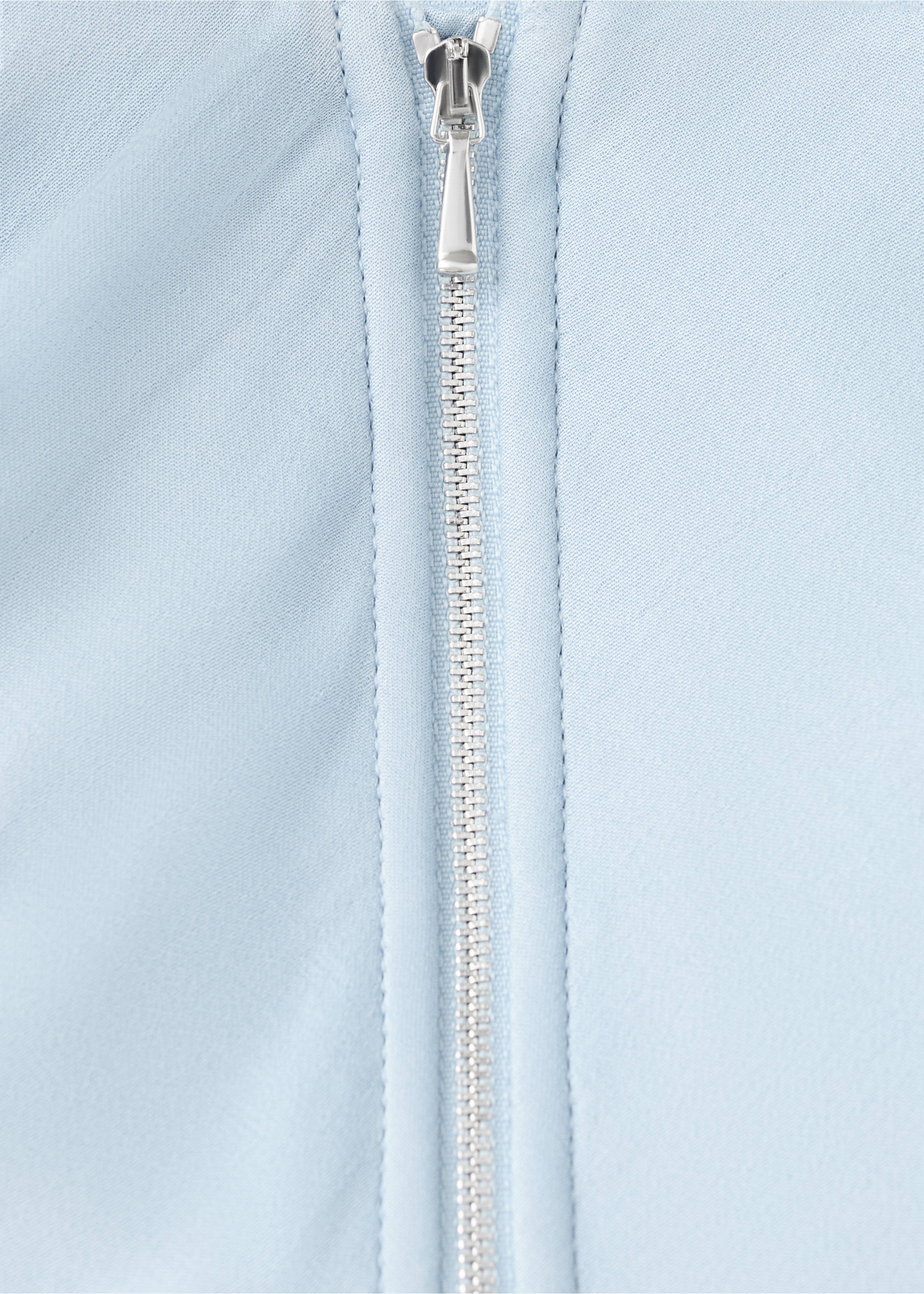 Strapless top with ruffles - Details of the article 0, Sky Blue. Ref: 27057941-00.