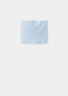 Strapless top with ruffles — Sky Blue 6
