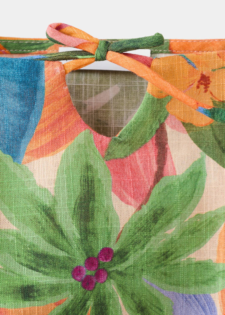 Tropical print blouse — Orange