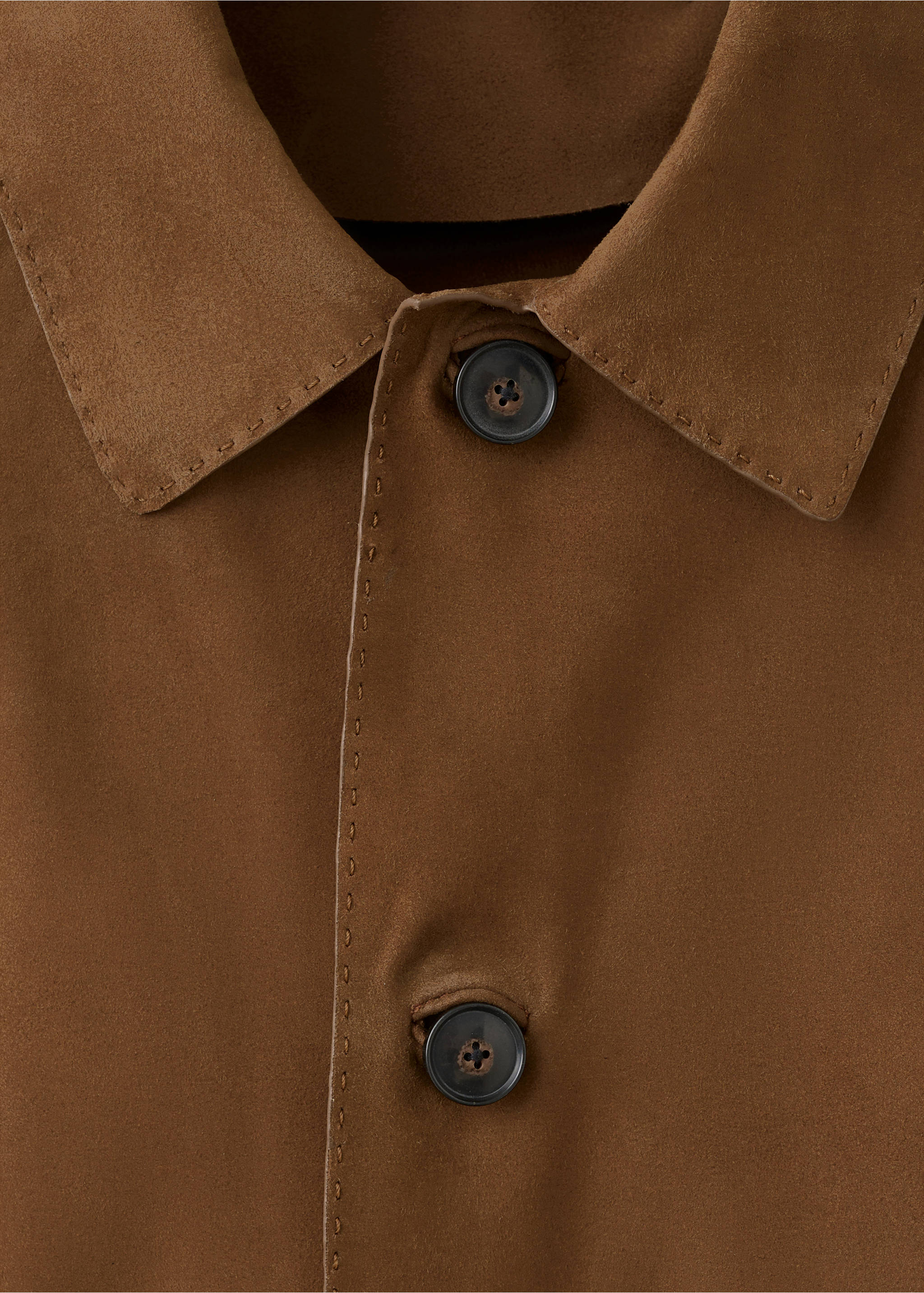 100% leather jacket with pockets - Details of the article 8, Medium Brown. Ref: 27058263-00.