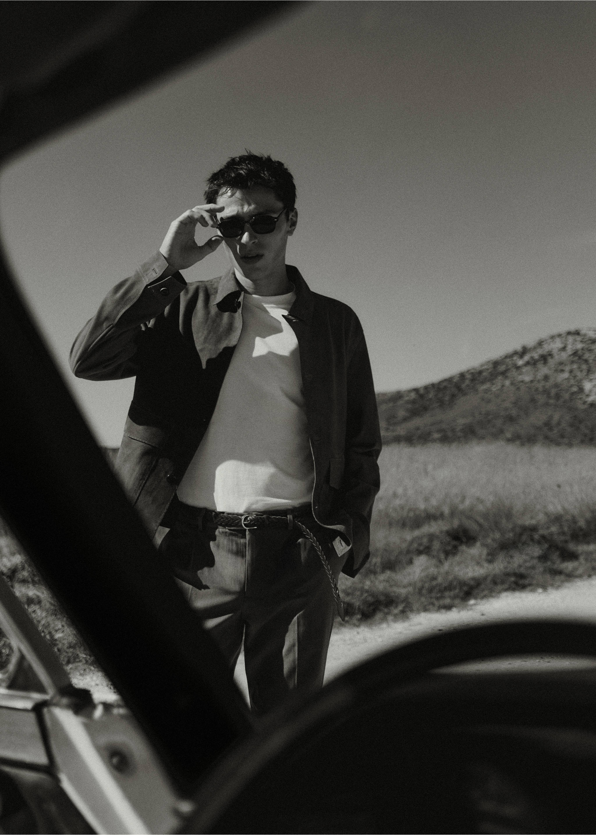 Bunda s kapsami 100% kůže semiš - Detail zboží 5, Středně hnědá. Ref: 27058263-00.