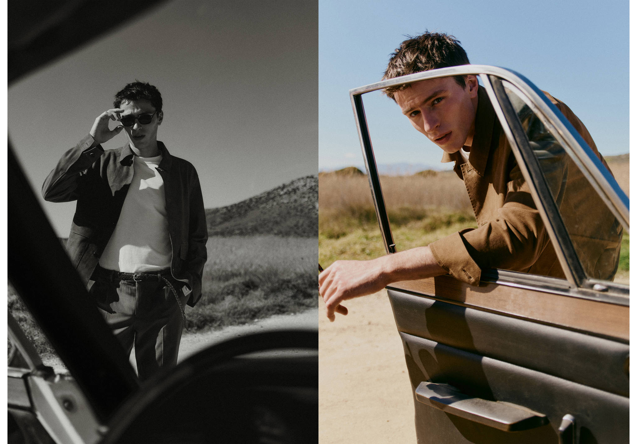 Blouson 100 % cuir daim poches - Plan panoramique