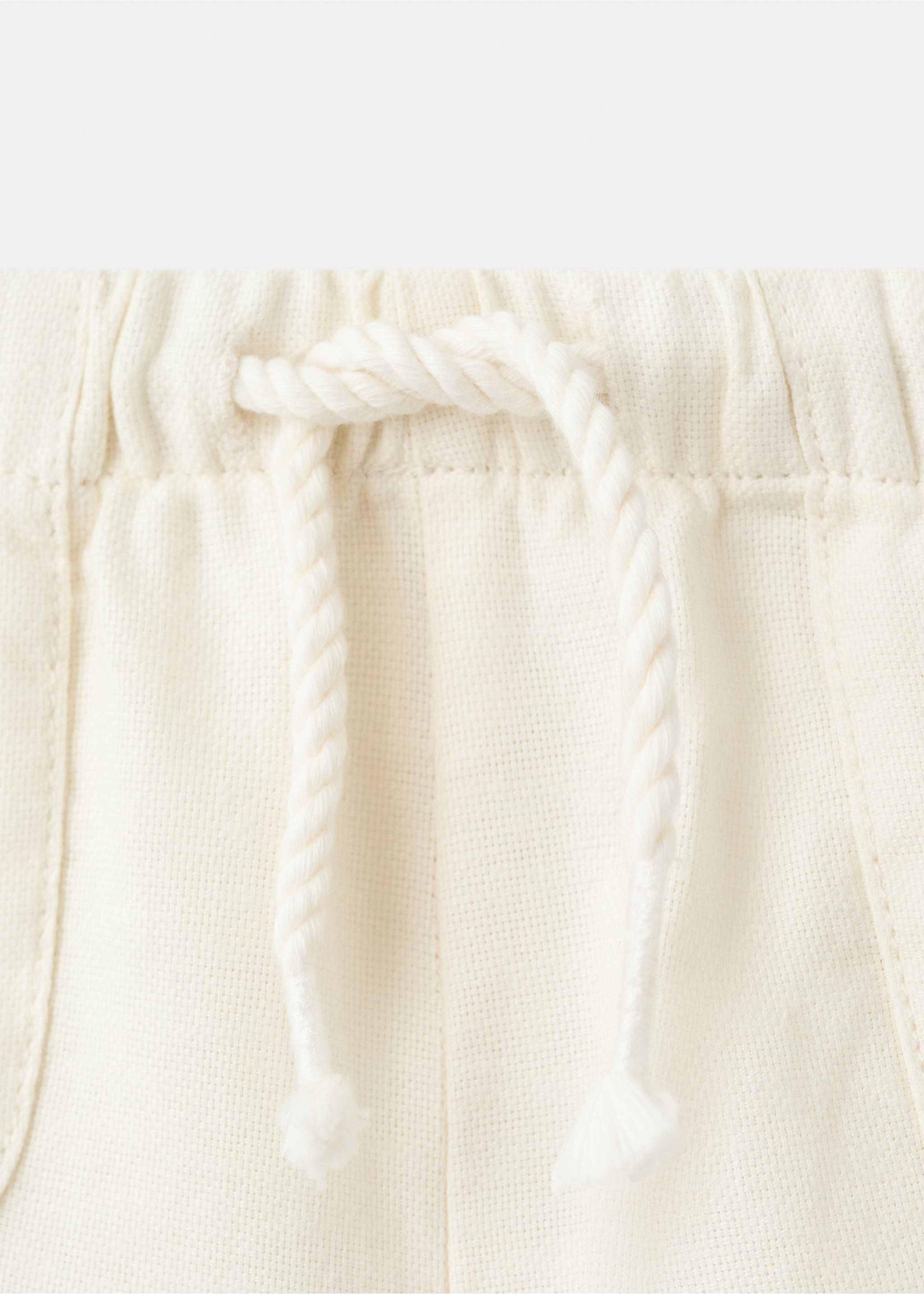 Cotton linen shorts - Details of the article 8, Off White. Ref: 27058265-00.