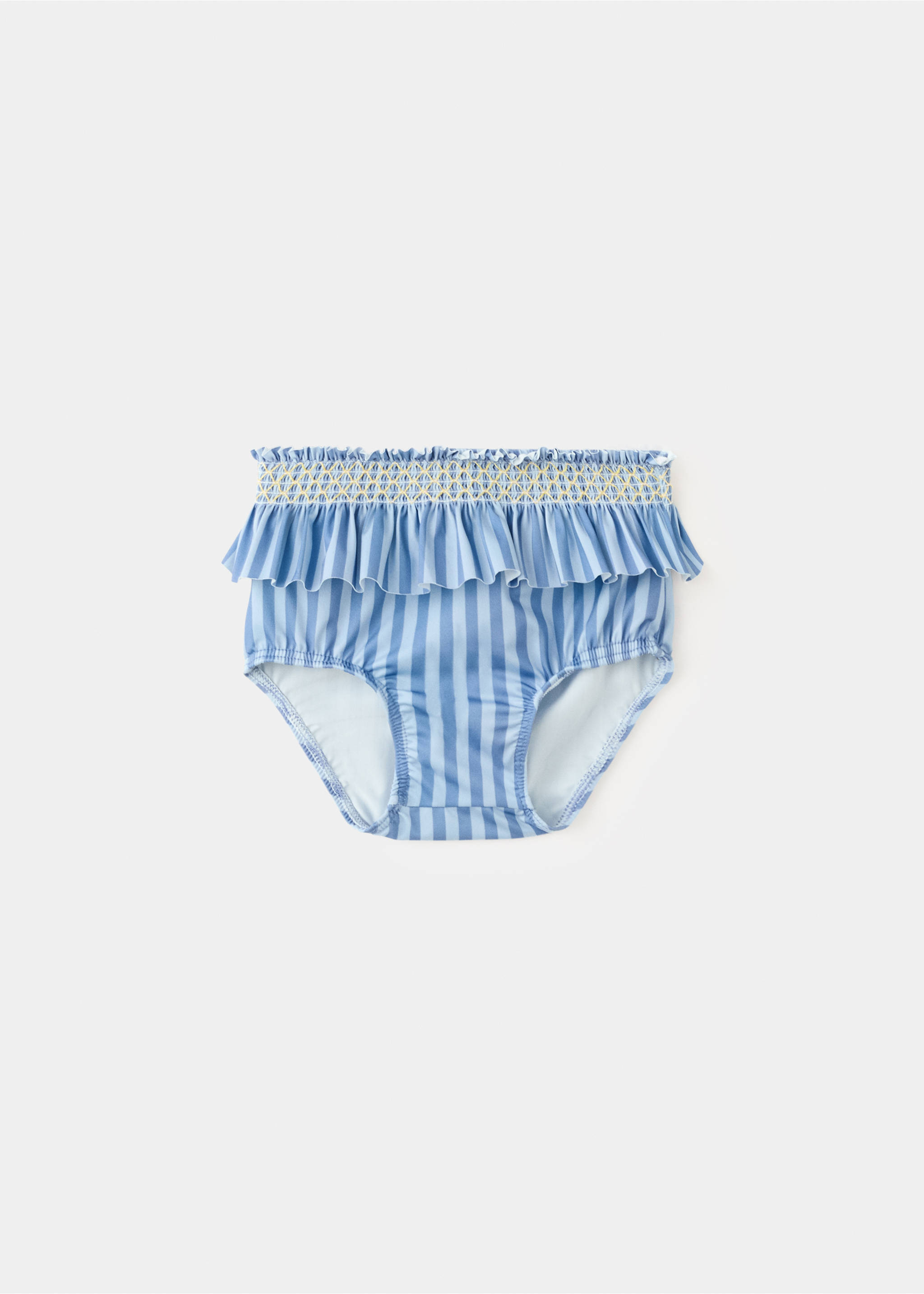 Ruffle striped swimsuit - Article without model, Blue. Ref: 27058266-00.
