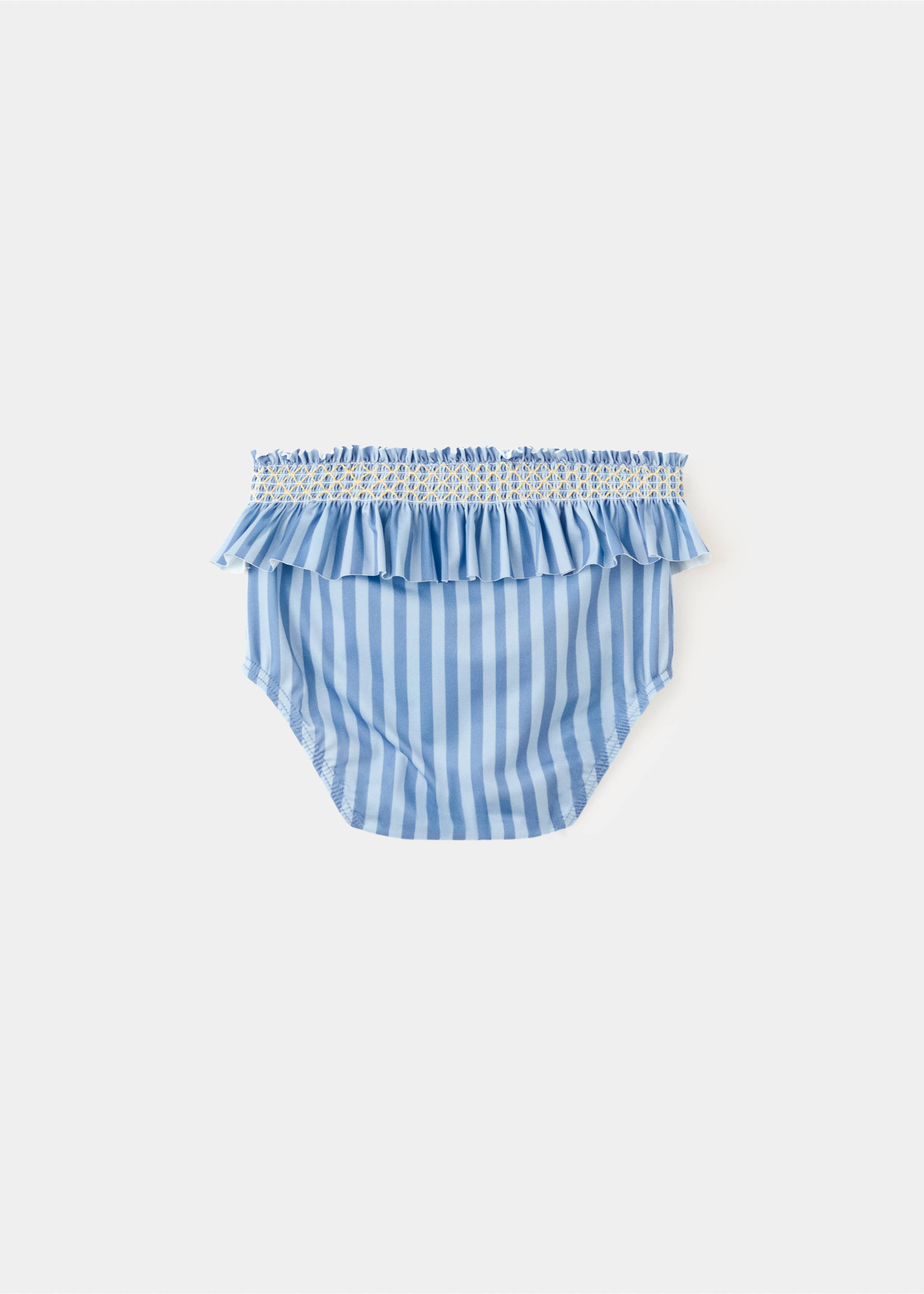 Ruffle striped swimsuit - Reverse of the article, Blue. Ref: 27058266-00.