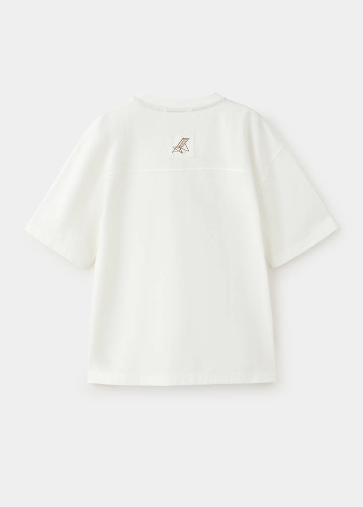 Printed cotton-blend t-shirt — Off White
