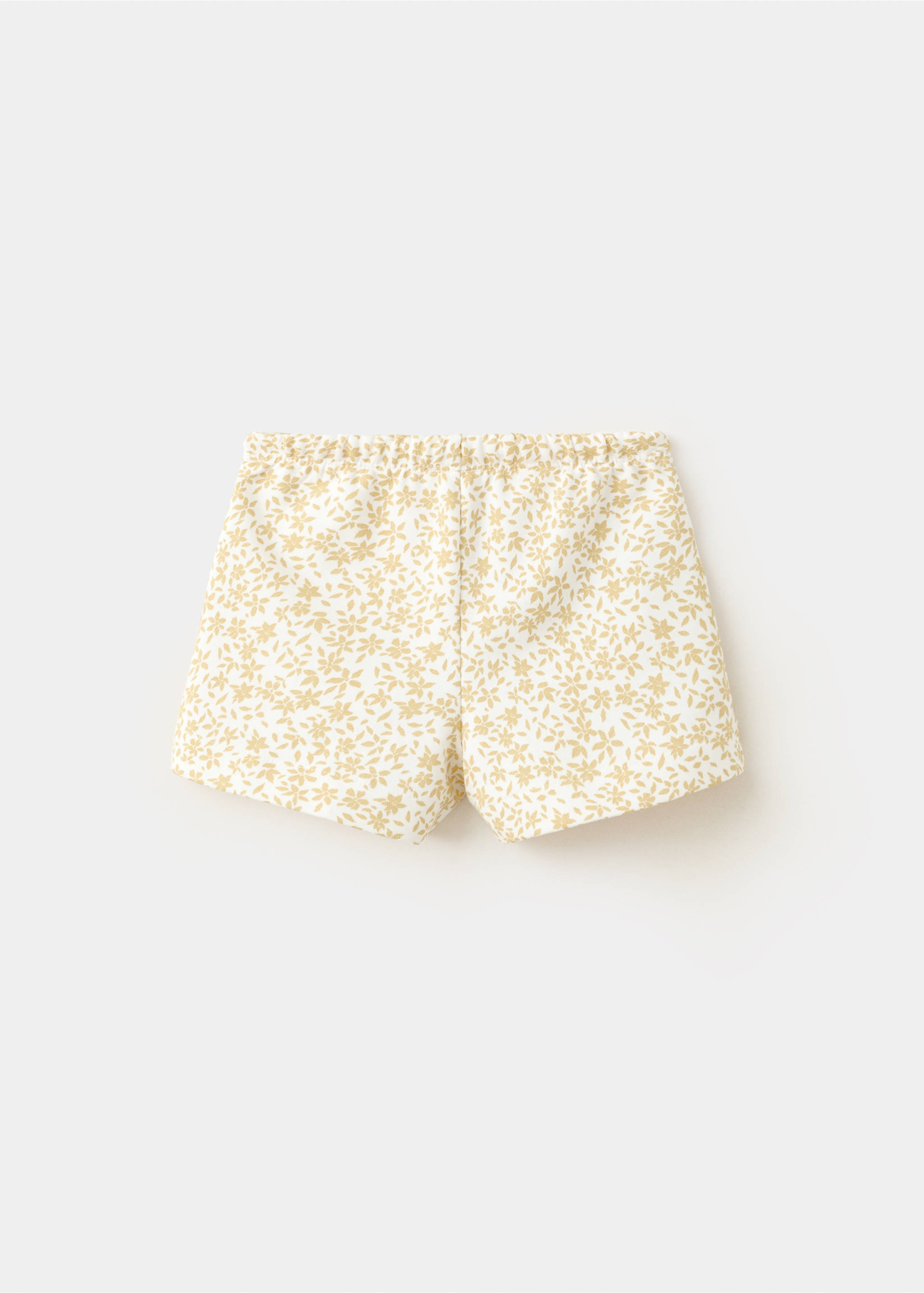 Shorts mit Blumenmuster - Rückseite des Artikels, Cremeweiß. Ref: 27058269-00.