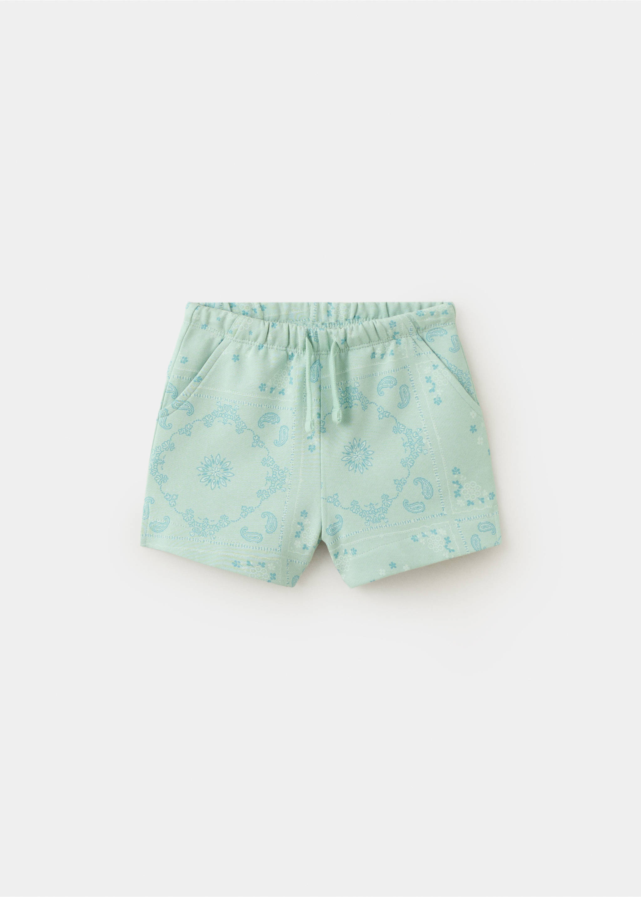 شورت بطبعة زهور - منتج دون نموذج, أزرق سماوي. Ref: 27058269-00.