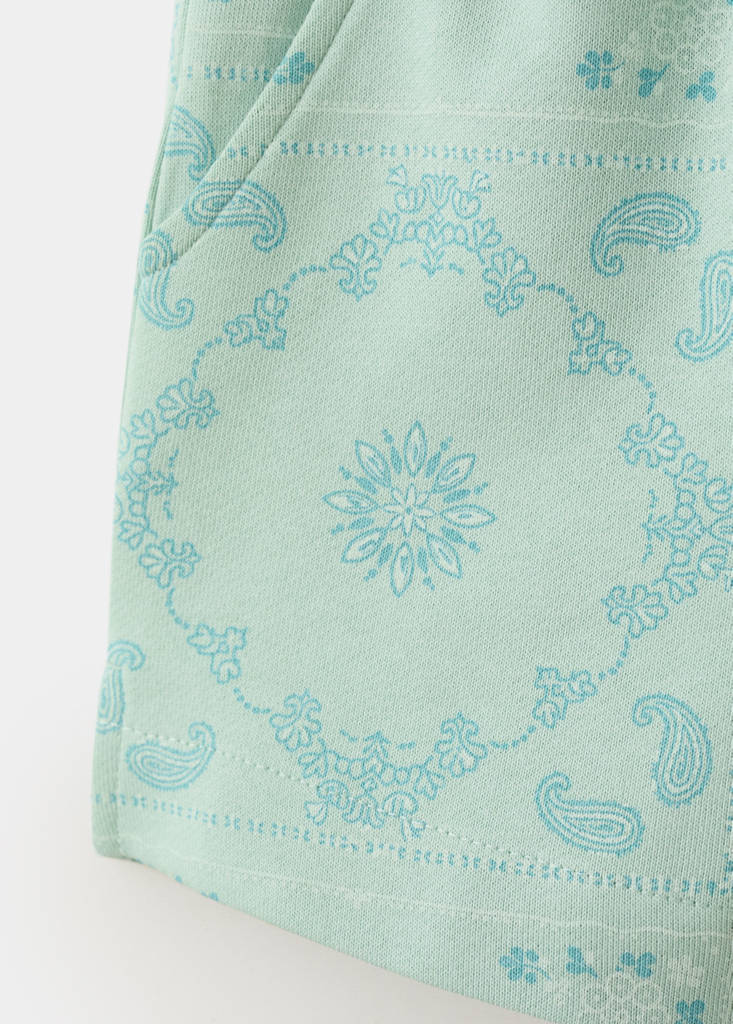Floral-print shorts — Sky Blue