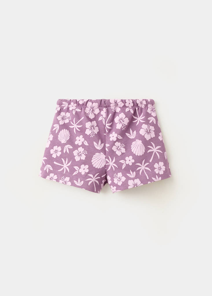 Floral-print shorts — Lilac