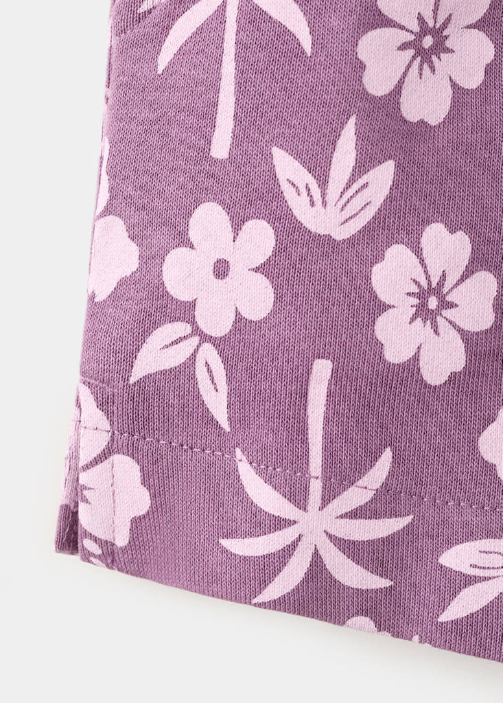 Floral-print shorts — Lilac