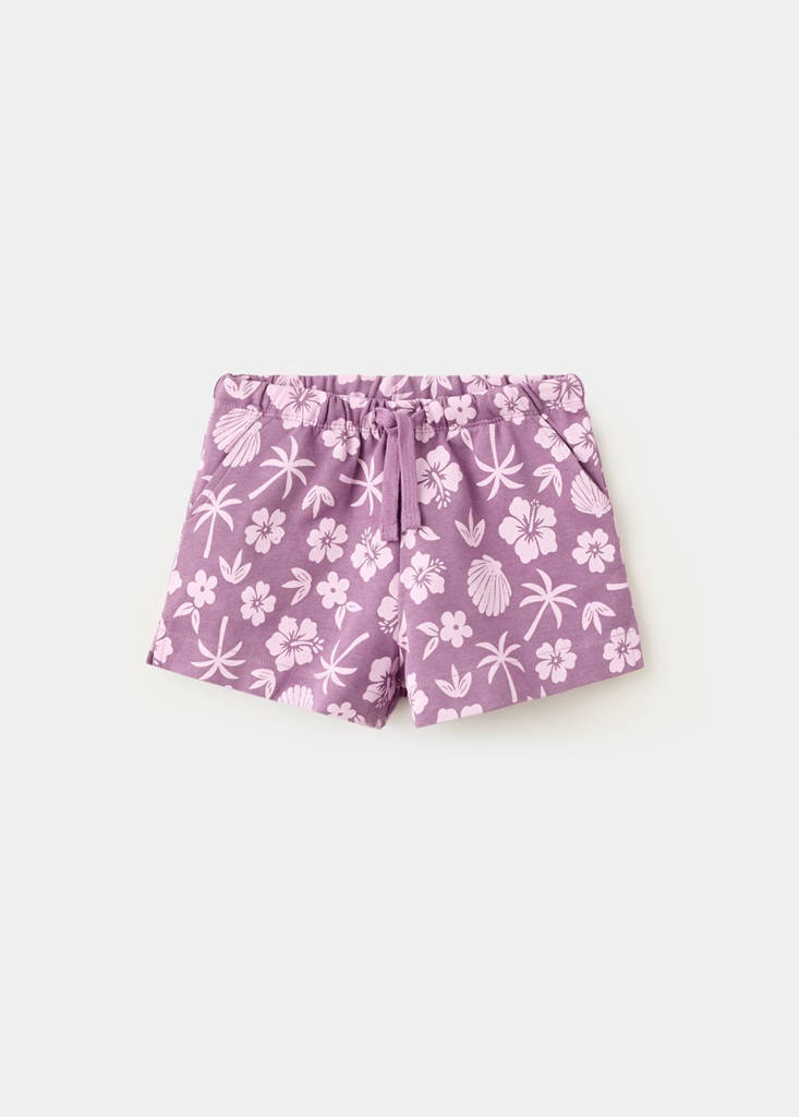 Floral-print shorts — Lilac