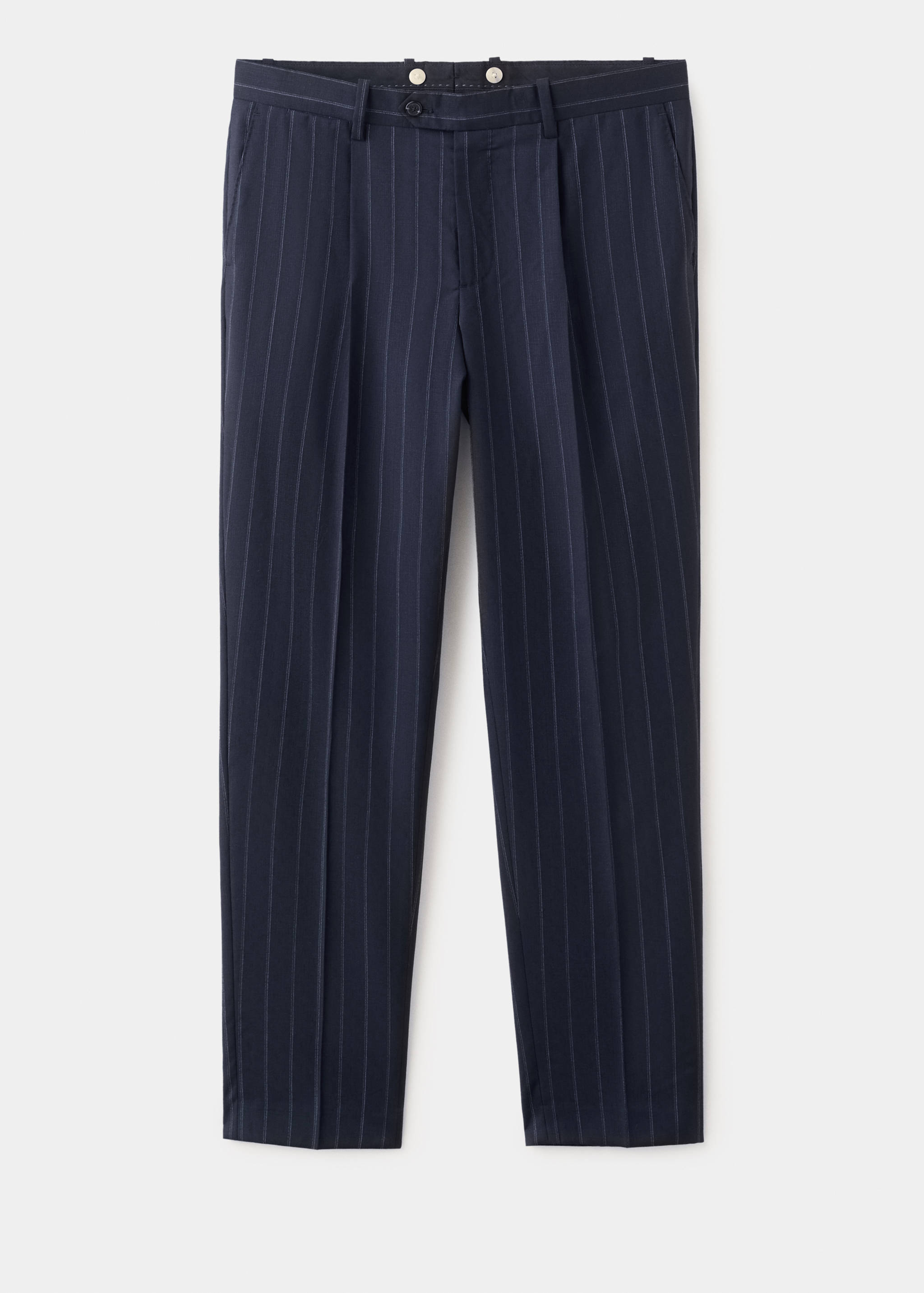 Костюмные брюки Venecia из 100% шерсти в полоску - Изделие без модели
