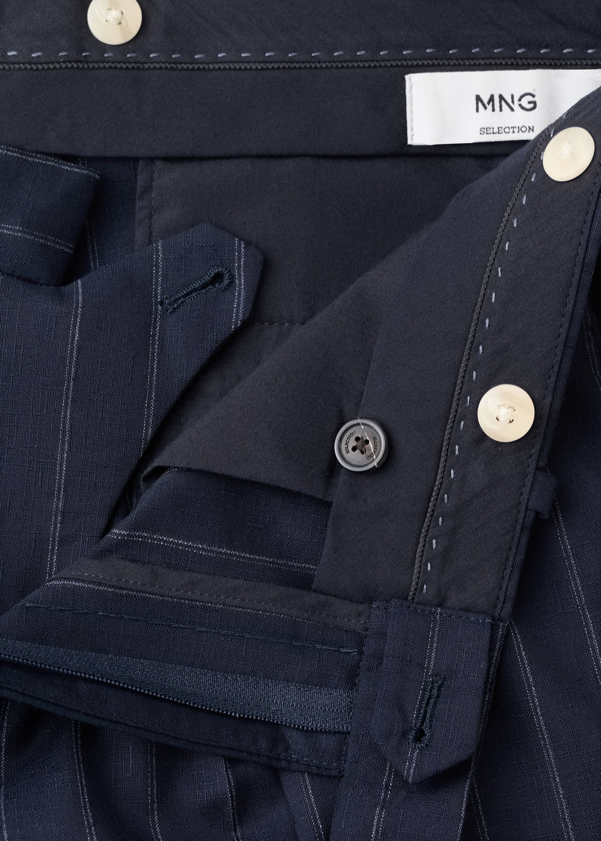 Venice suit trousers 100% wool stripes - Details of the article 8